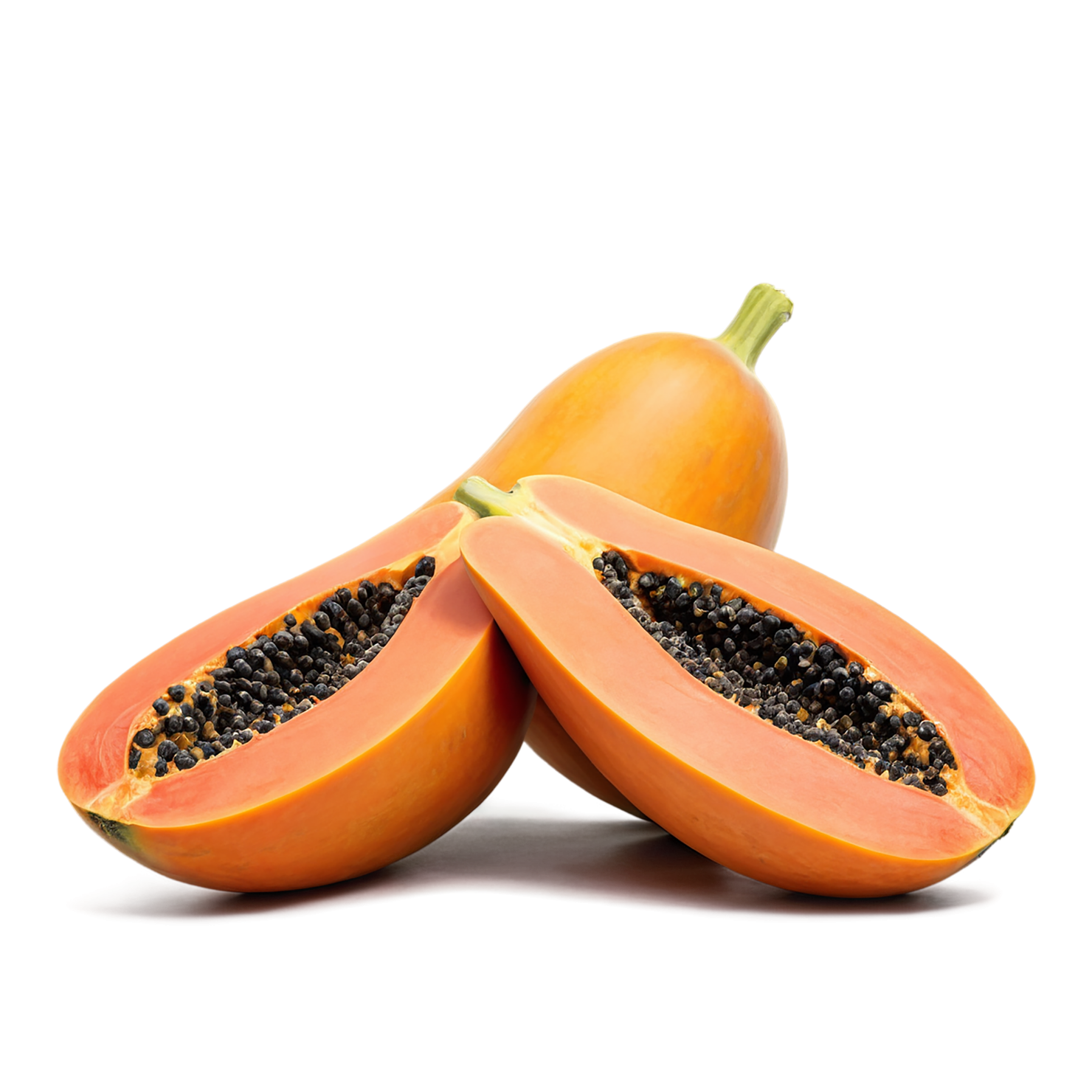 Papaya fruit isolated on transparent background #1316