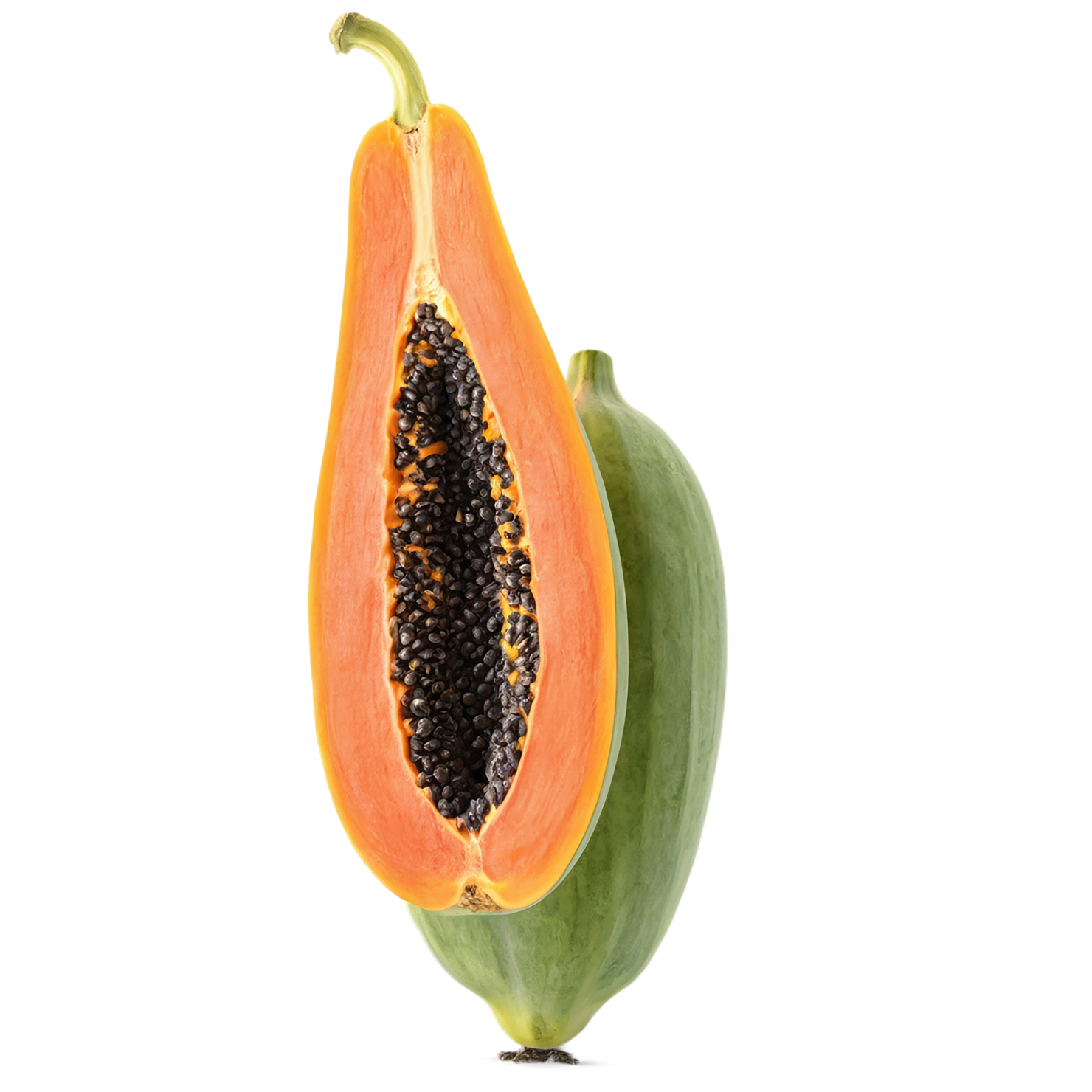 Papaya fruit isolated on transparent background #1318