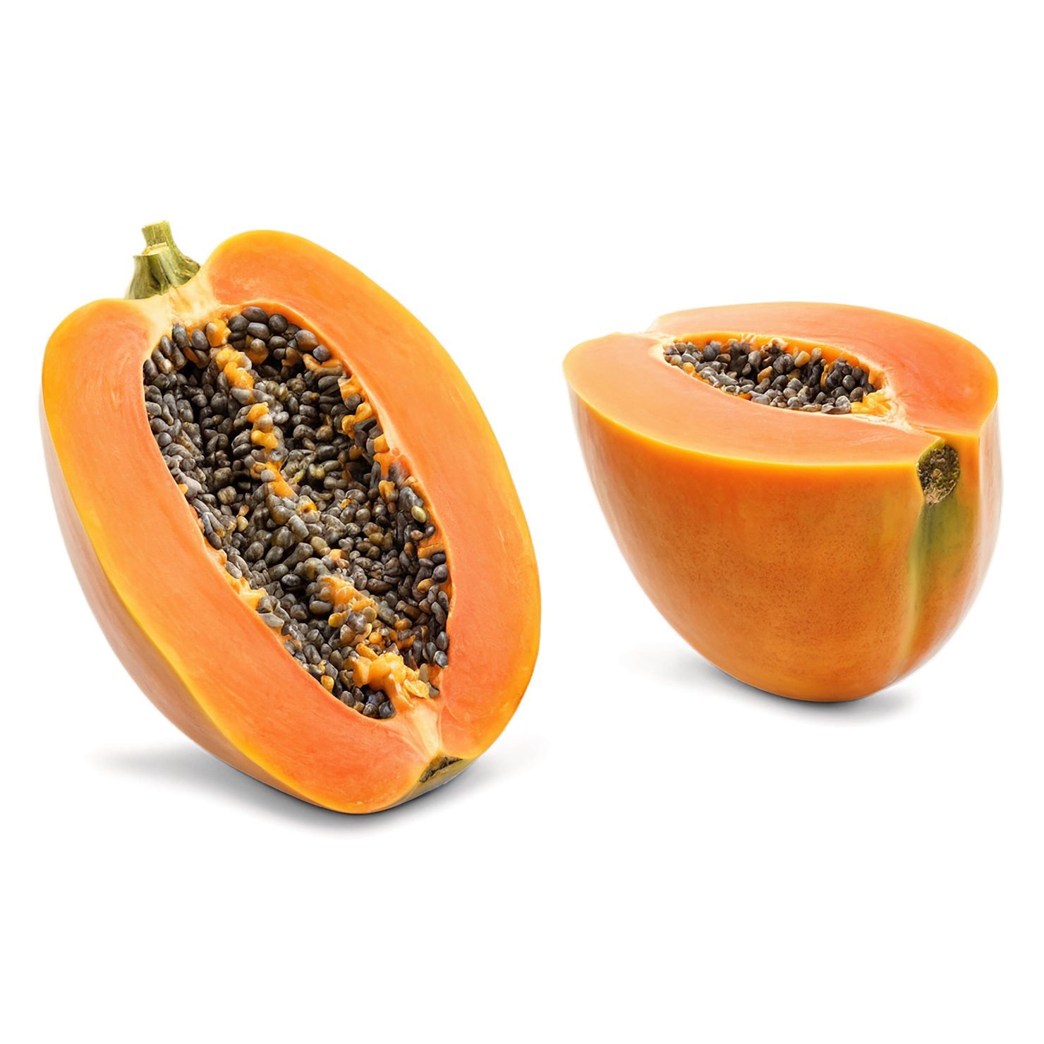 Papaya fruit isolated on transparent background #1320