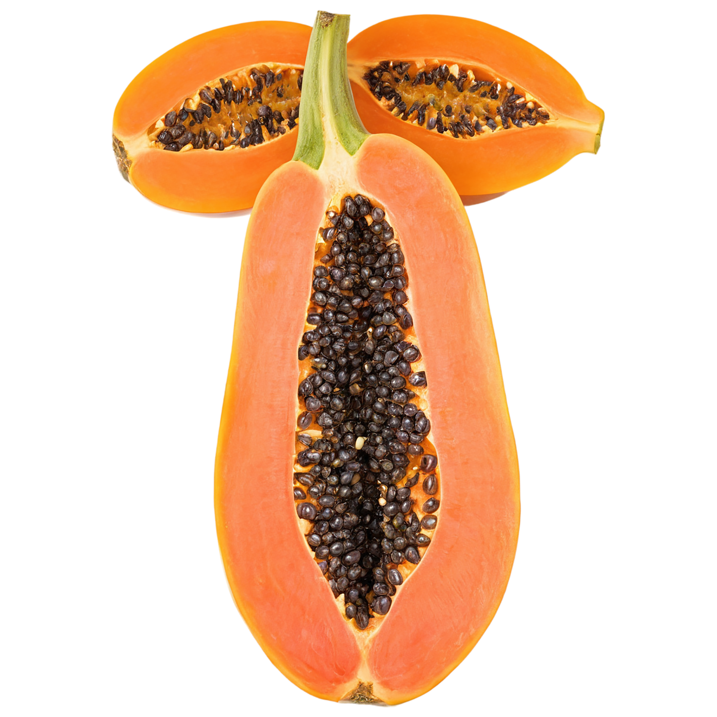 Papaya fruit isolated on transparent background #1321