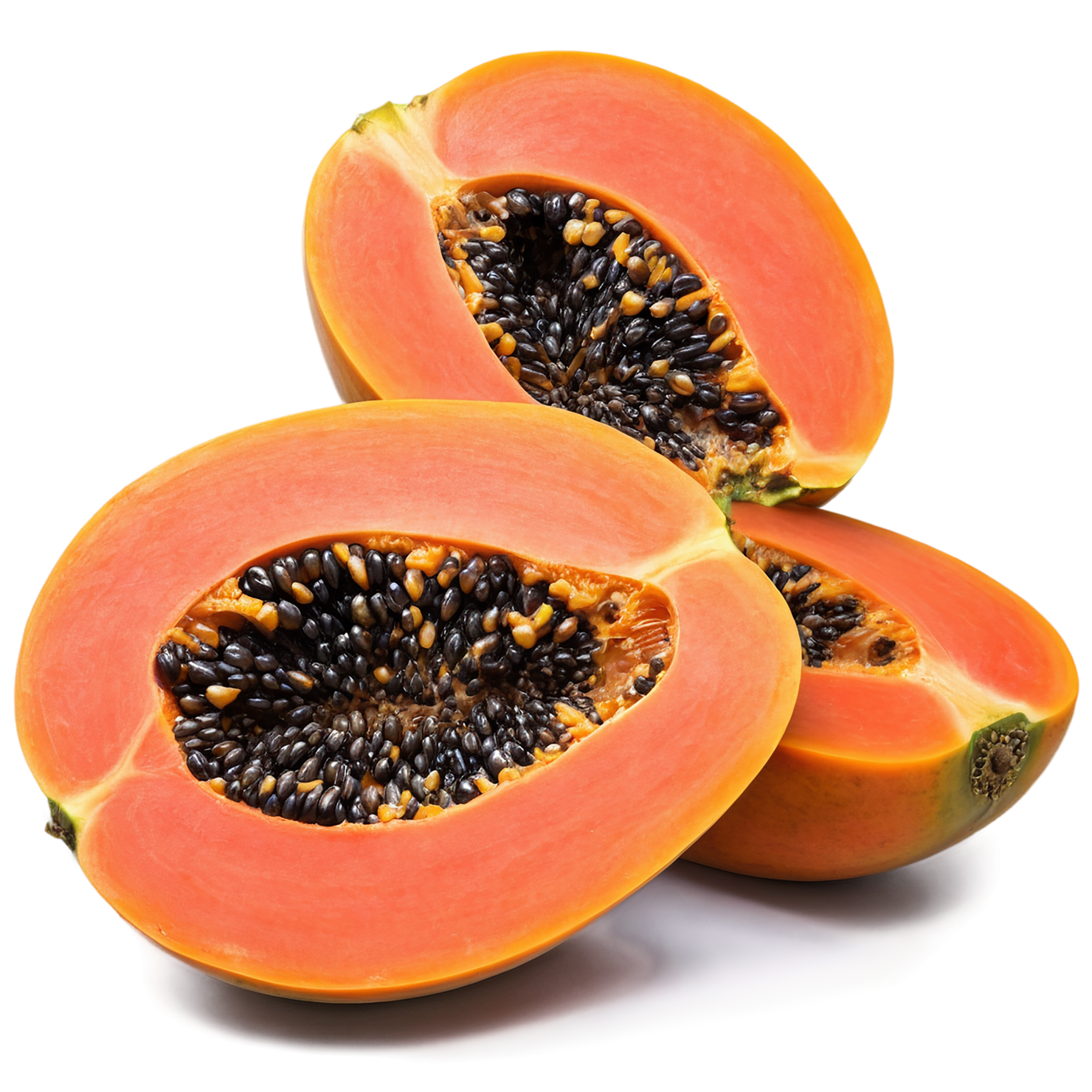 Papaya fruit isolated on transparent background #1332