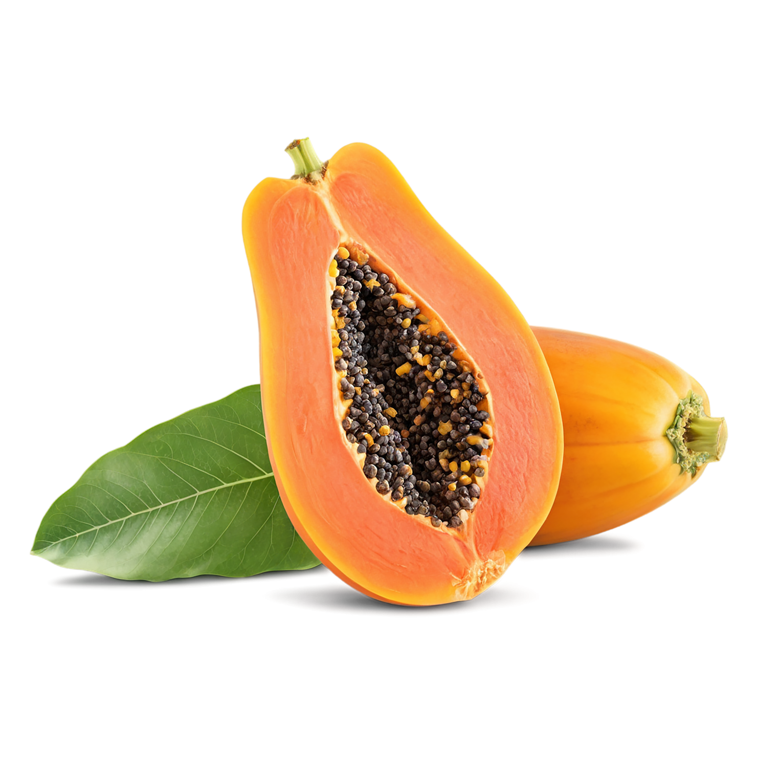 Papaya fruit isolated on transparent background #1336