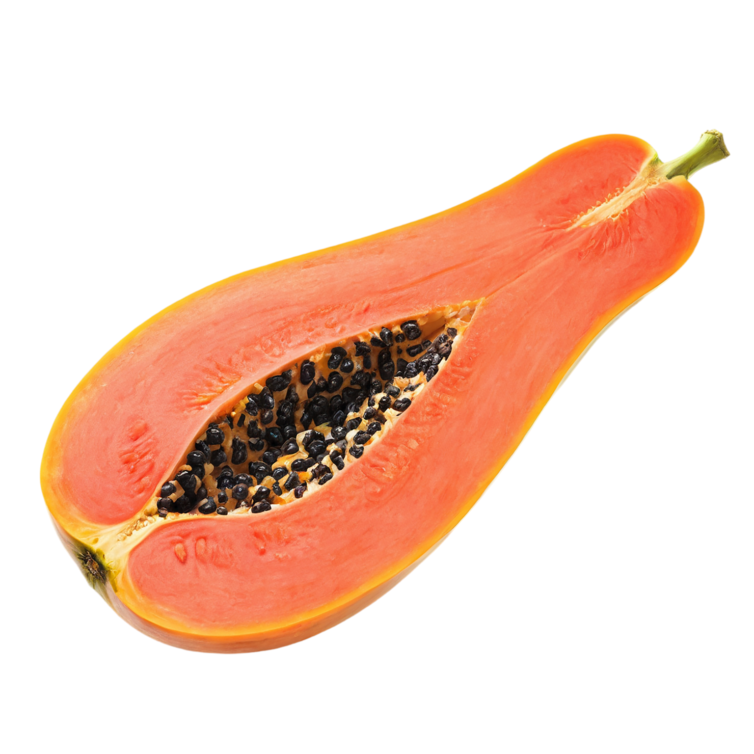Papaya fruit isolated on transparent background #1348