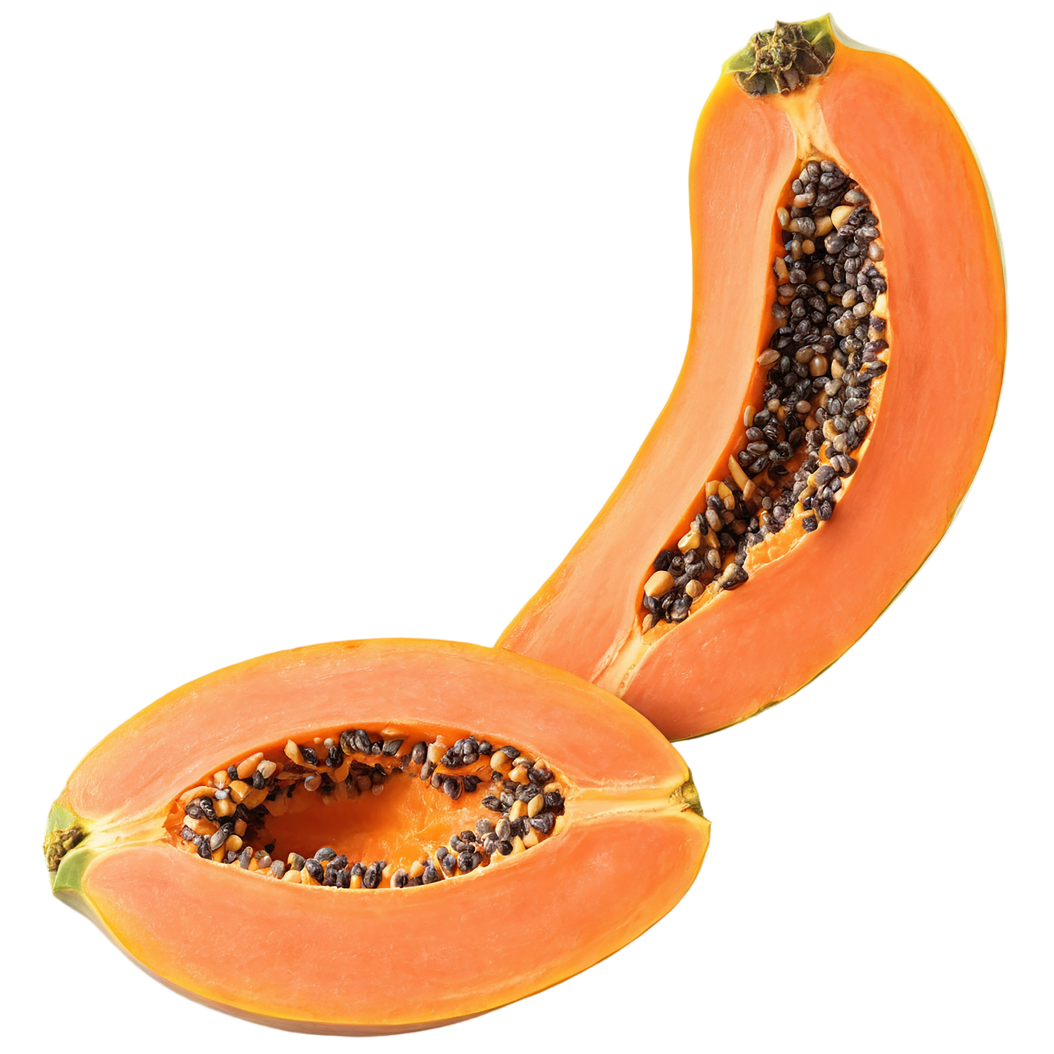 Papaya fruit isolated on transparent background #1349