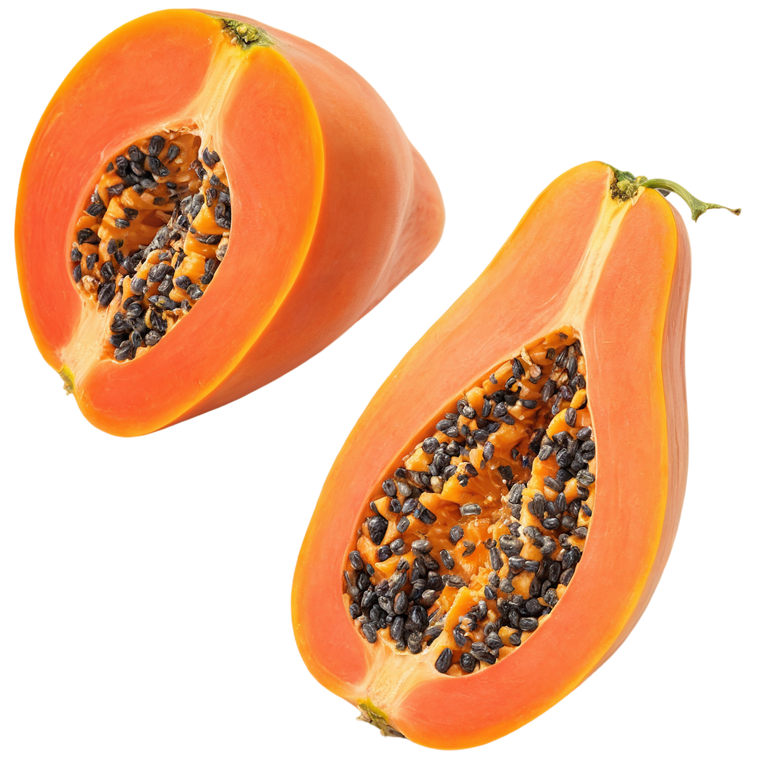 Papaya fruit isolated on transparent background #1352