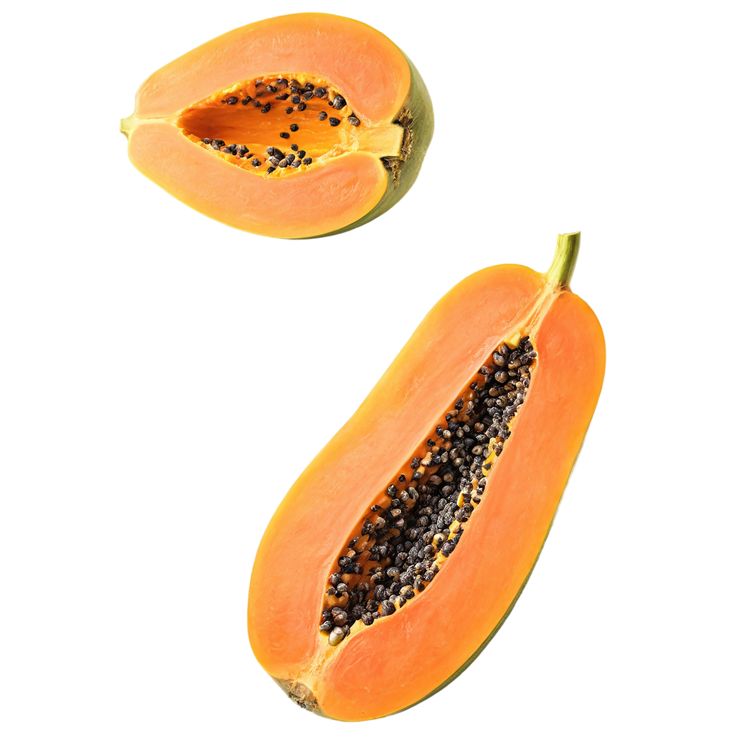 Papaya fruit isolated on transparent background #1355
