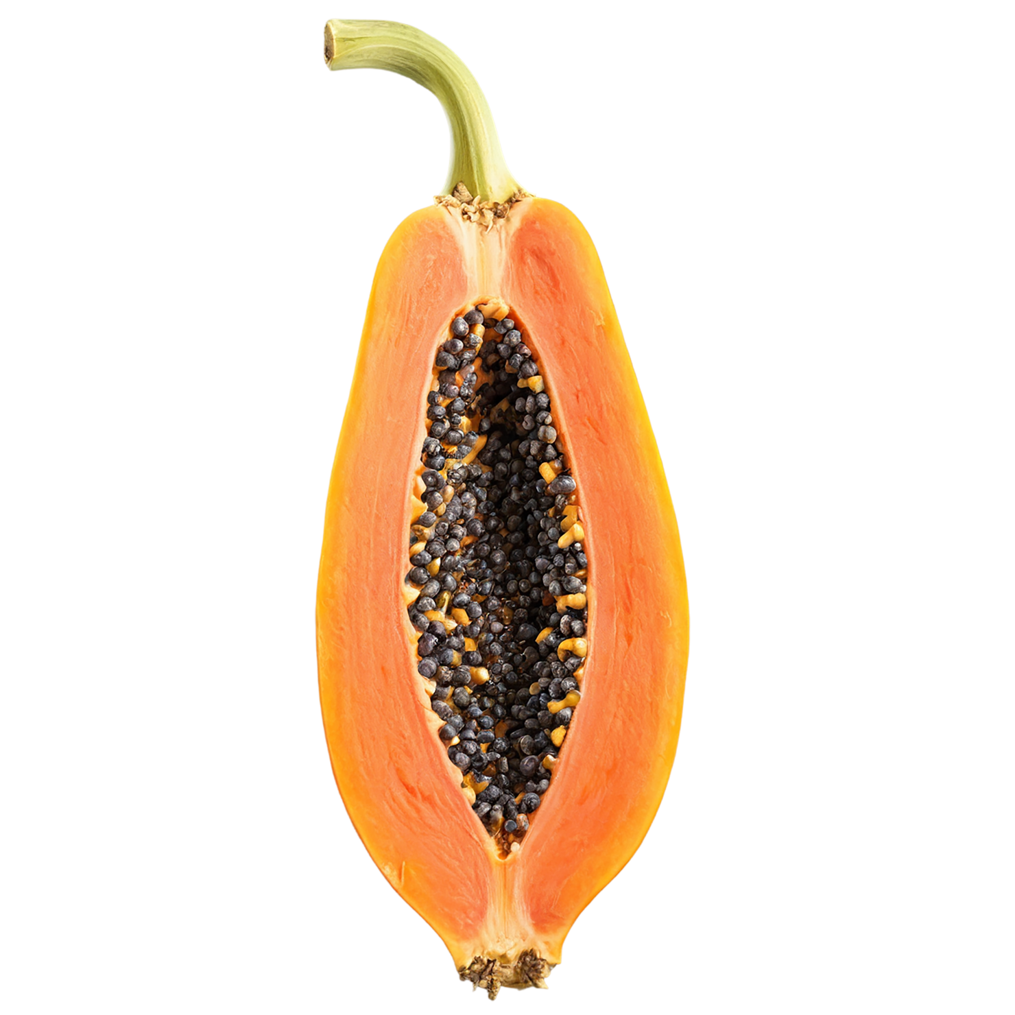 Papaya fruit isolated on transparent background #1357