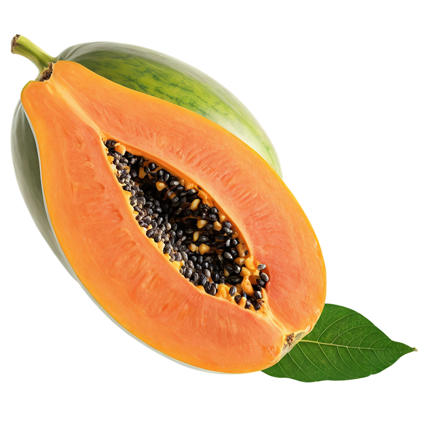 Papaya fruit isolated on transparent background #1358