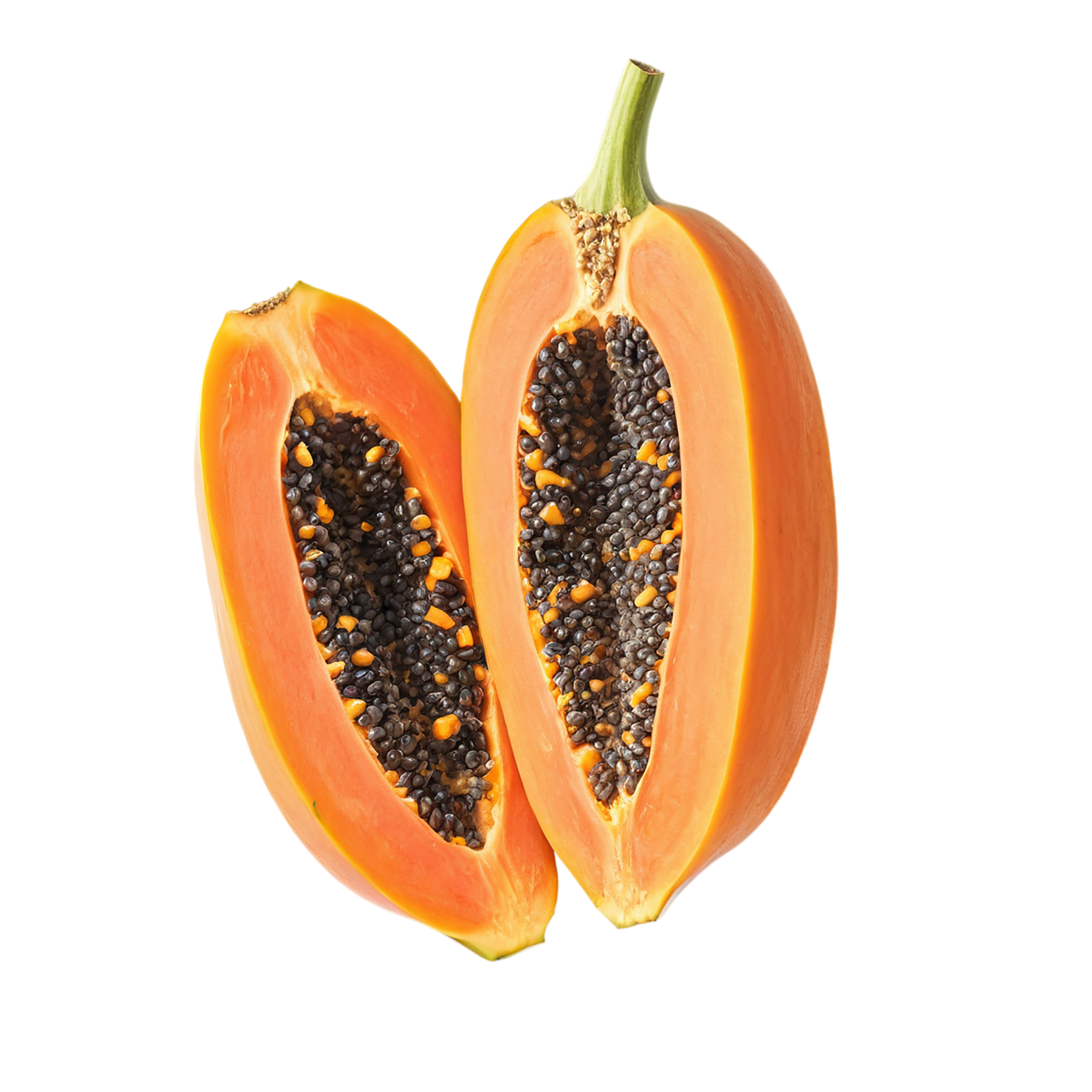Papaya fruit isolated on transparent background #1362