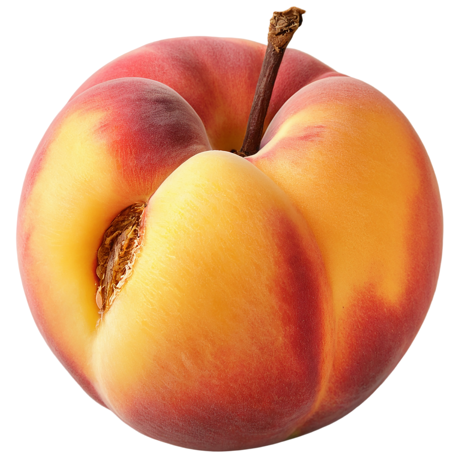 Peach fruit isolated on transparent background #1425