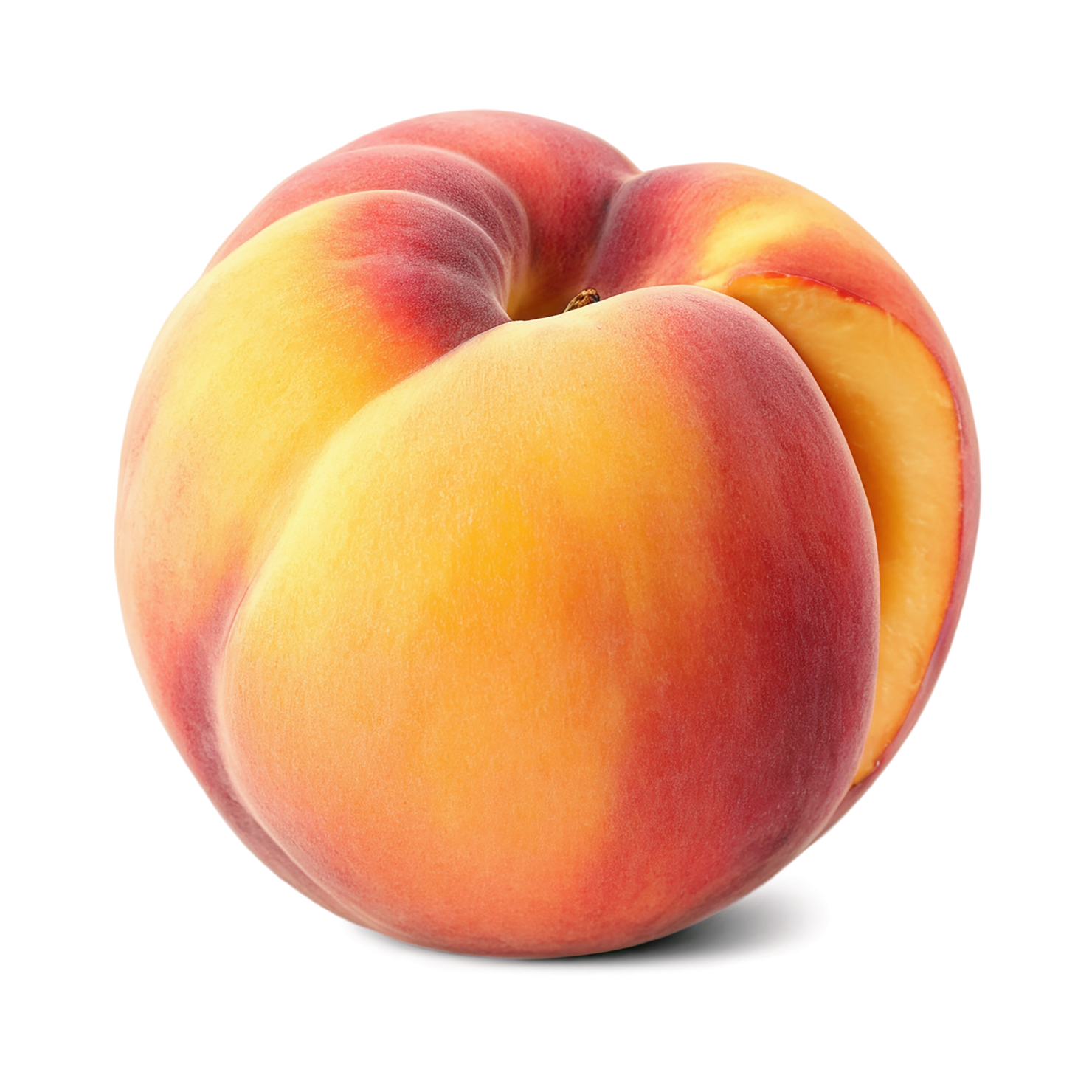 Peach fruit isolated on transparent background #1428