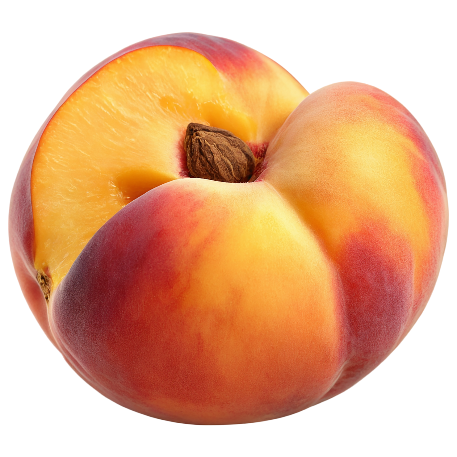 Peach fruit isolated on transparent background #1436