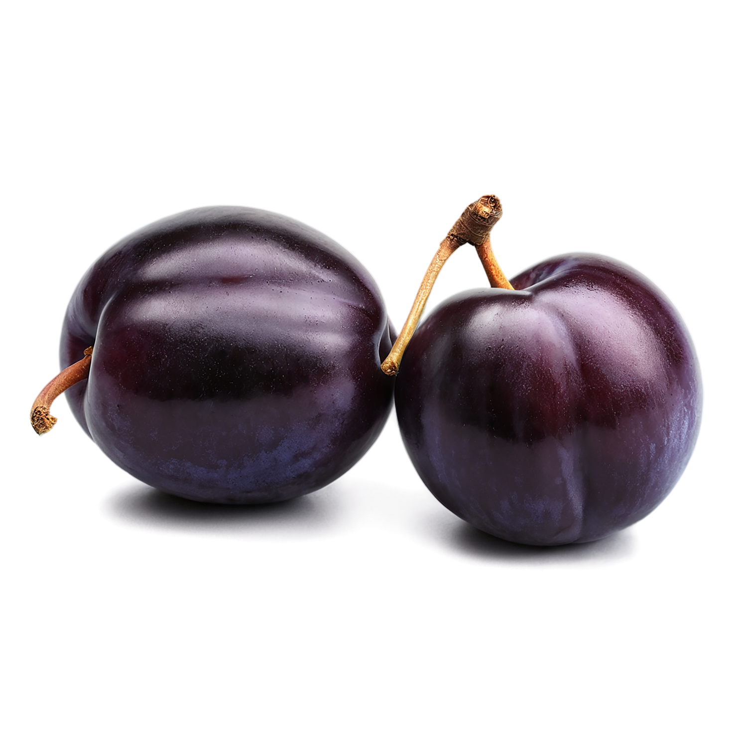 Plum fruit with leaf isolated on transparent background #1576