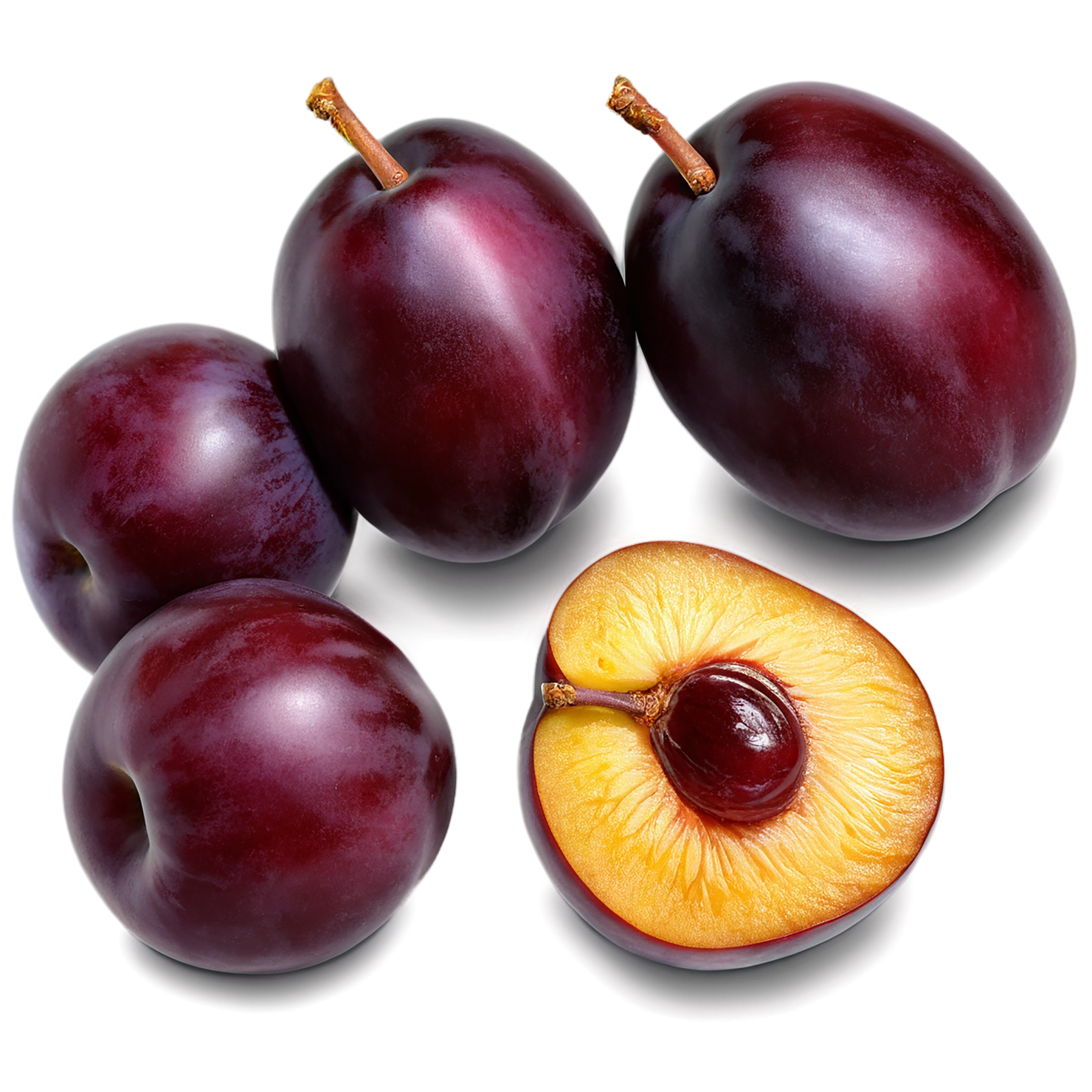 Plum fruit isolated on transparent background #1625