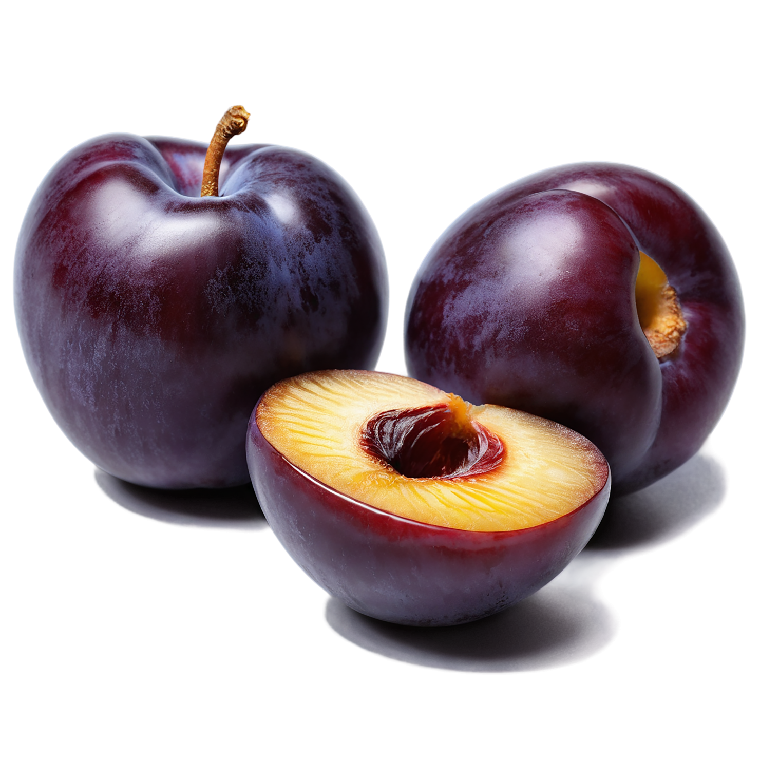 Plum fruit isolated on transparent background #1628