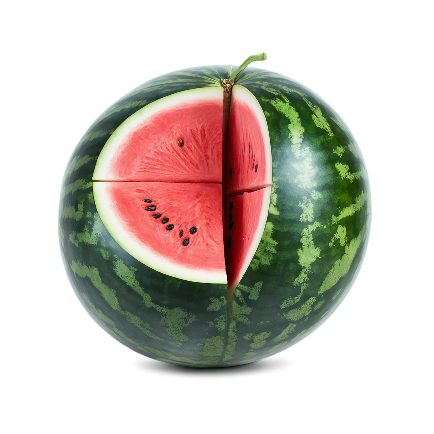 Watermelon fruit isolated on transparent background #1893