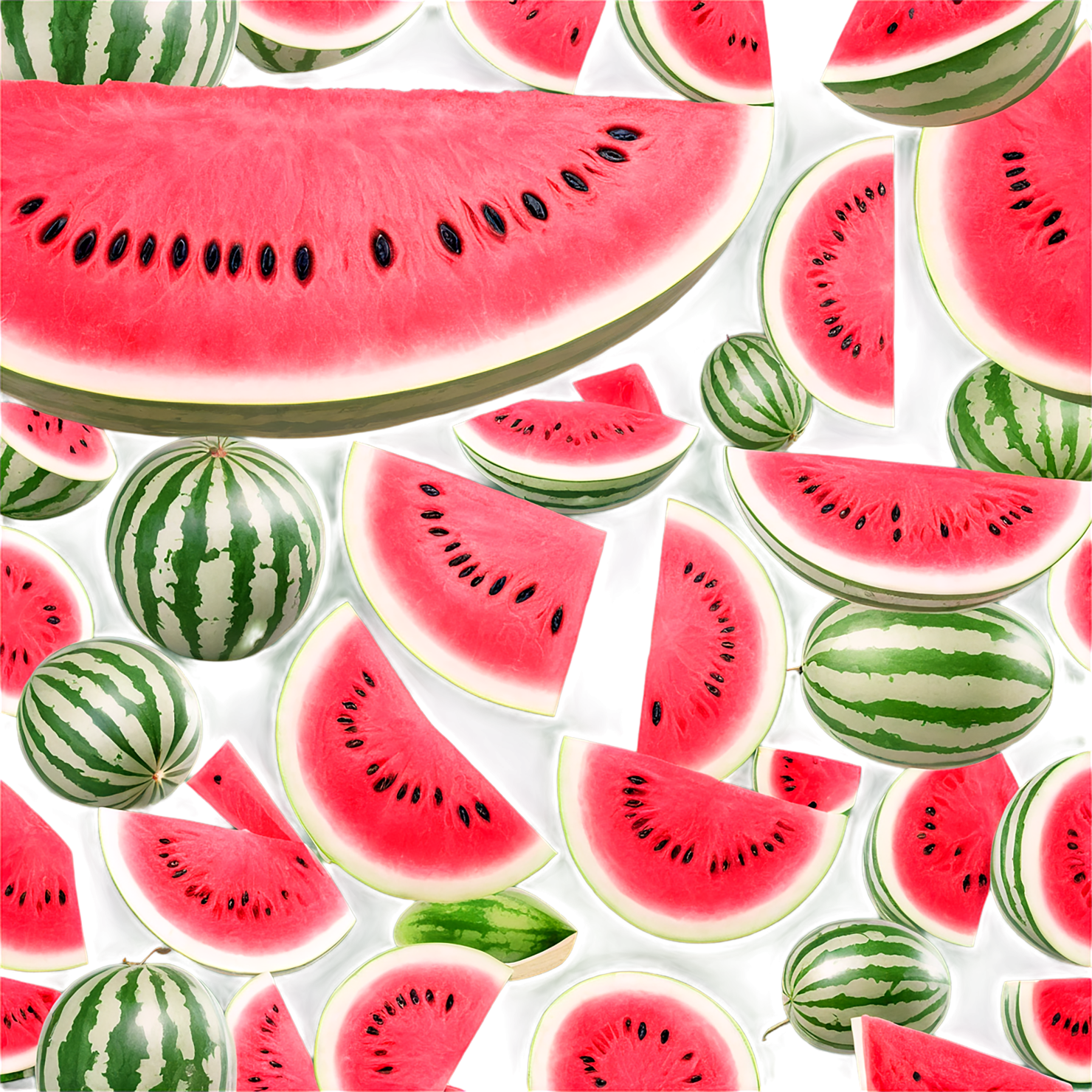 Watermelon fruit isolated on transparent background #1896