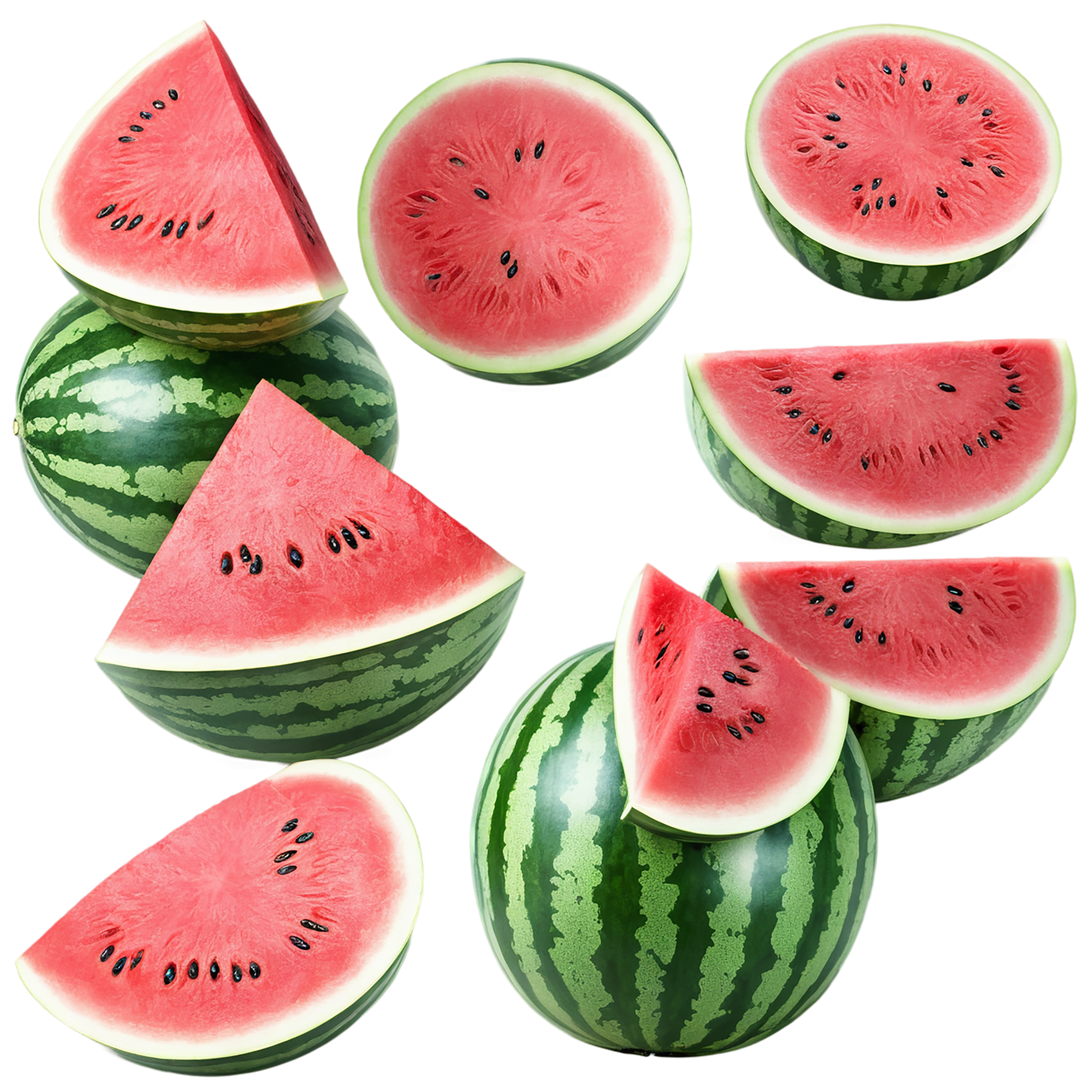 Watermelon fruit isolated on transparent background #1906