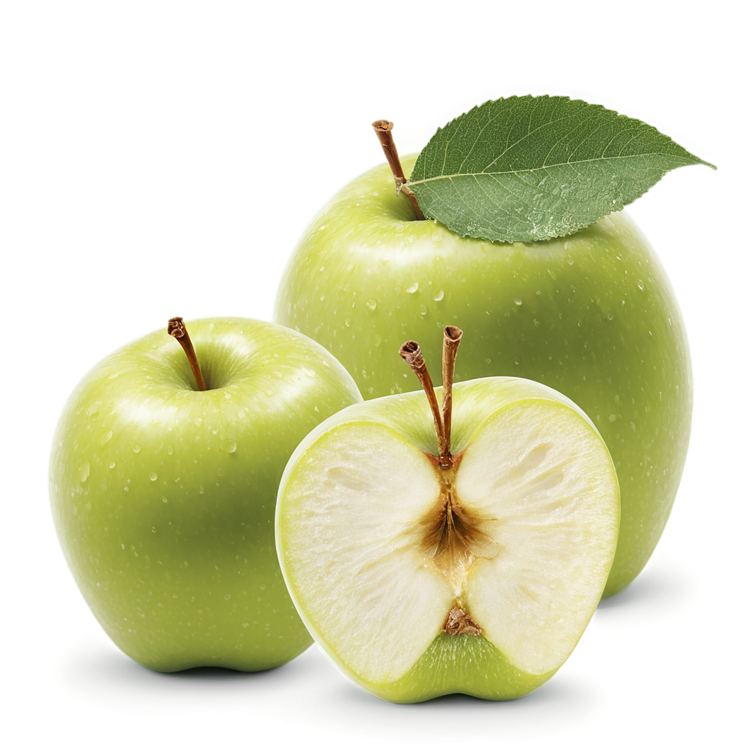 Green apple fruit isolated on transparent background #1914