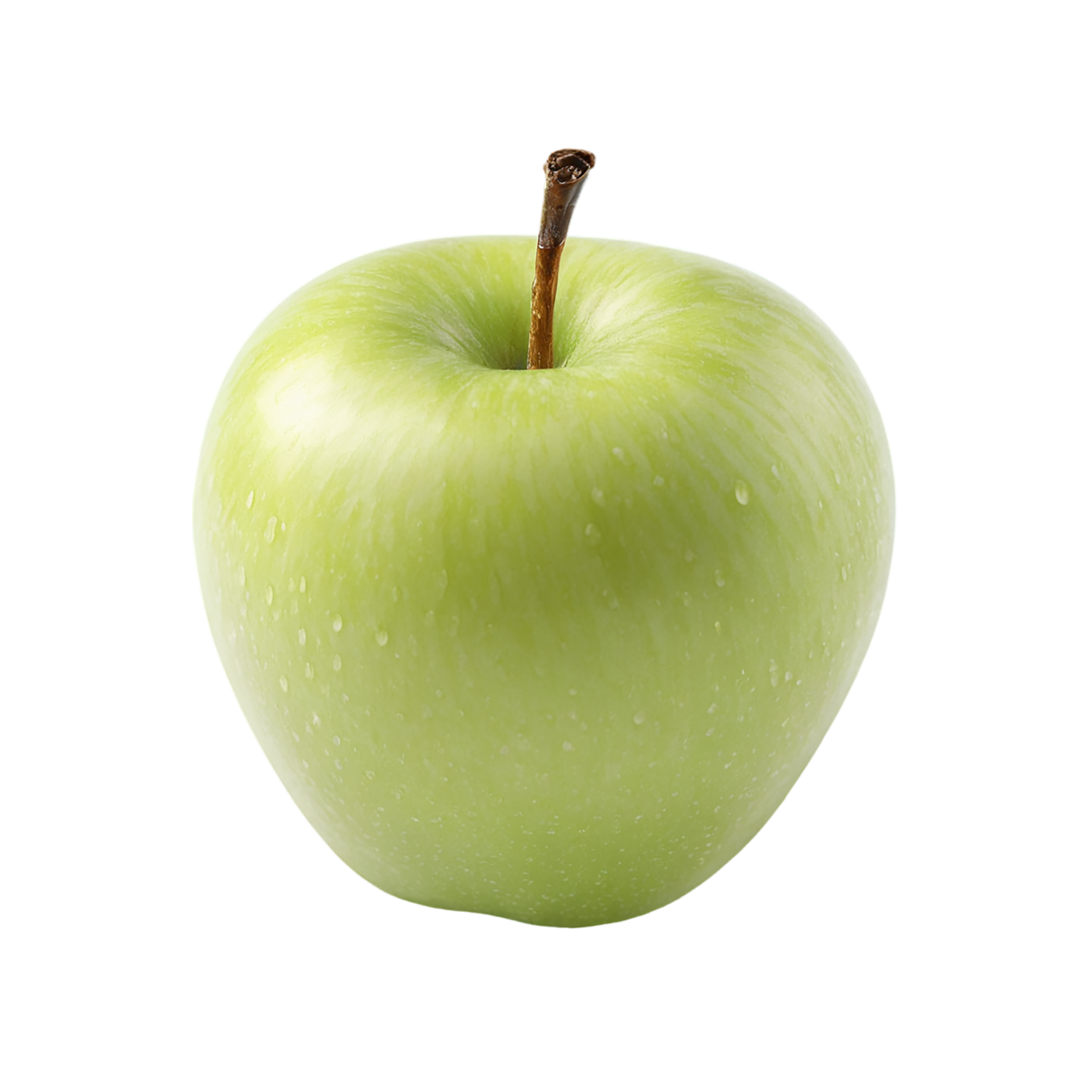 Green apple fruit isolated on transparent background #1920
