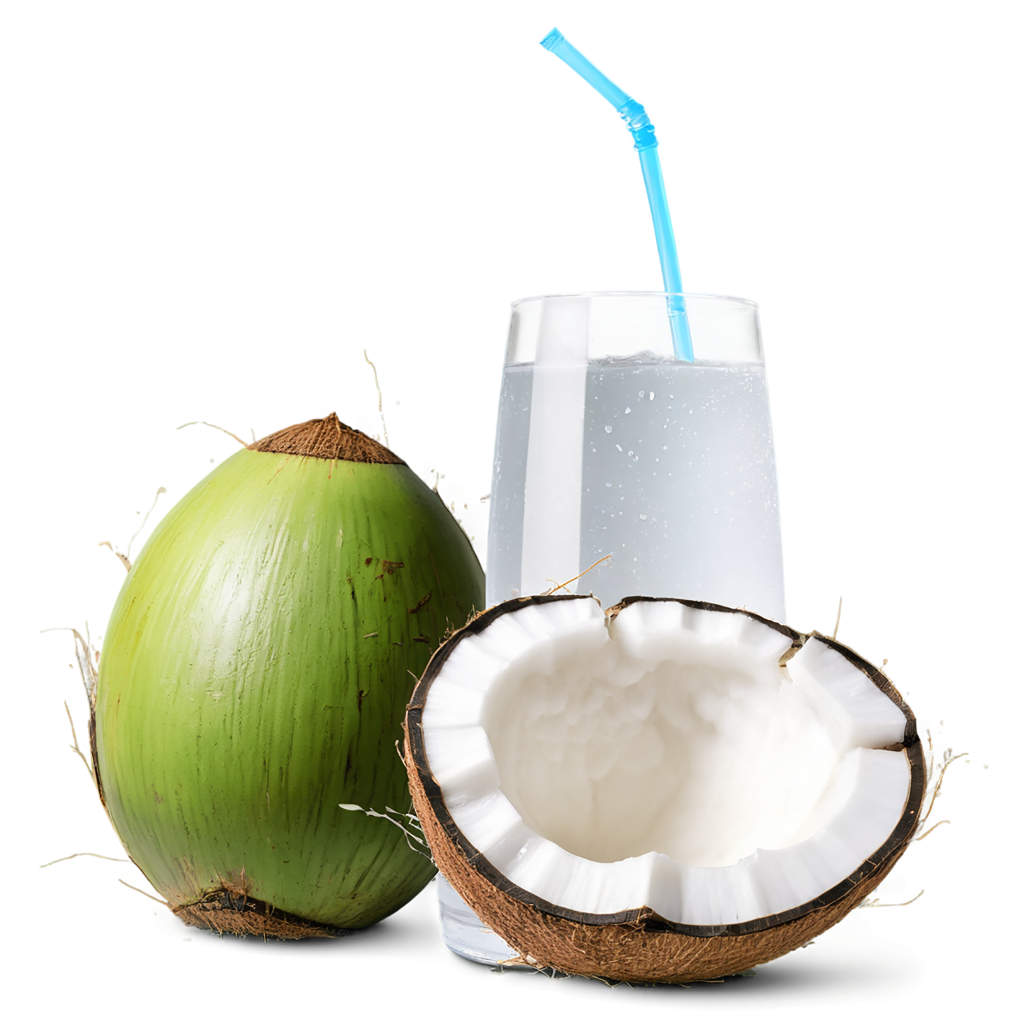 Coconut water isolated on transparent background #2023