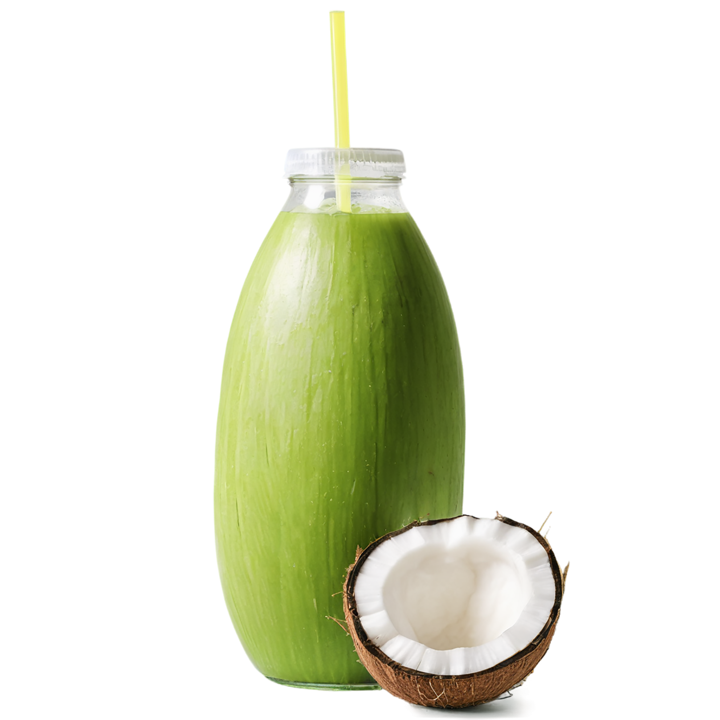 Coconut water isolated on transparent background #2024