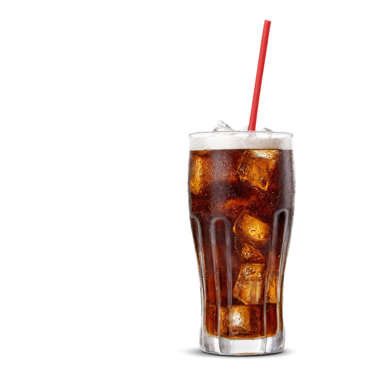 Cup of cola beverage with ice cube isolated on transparent background #2075
