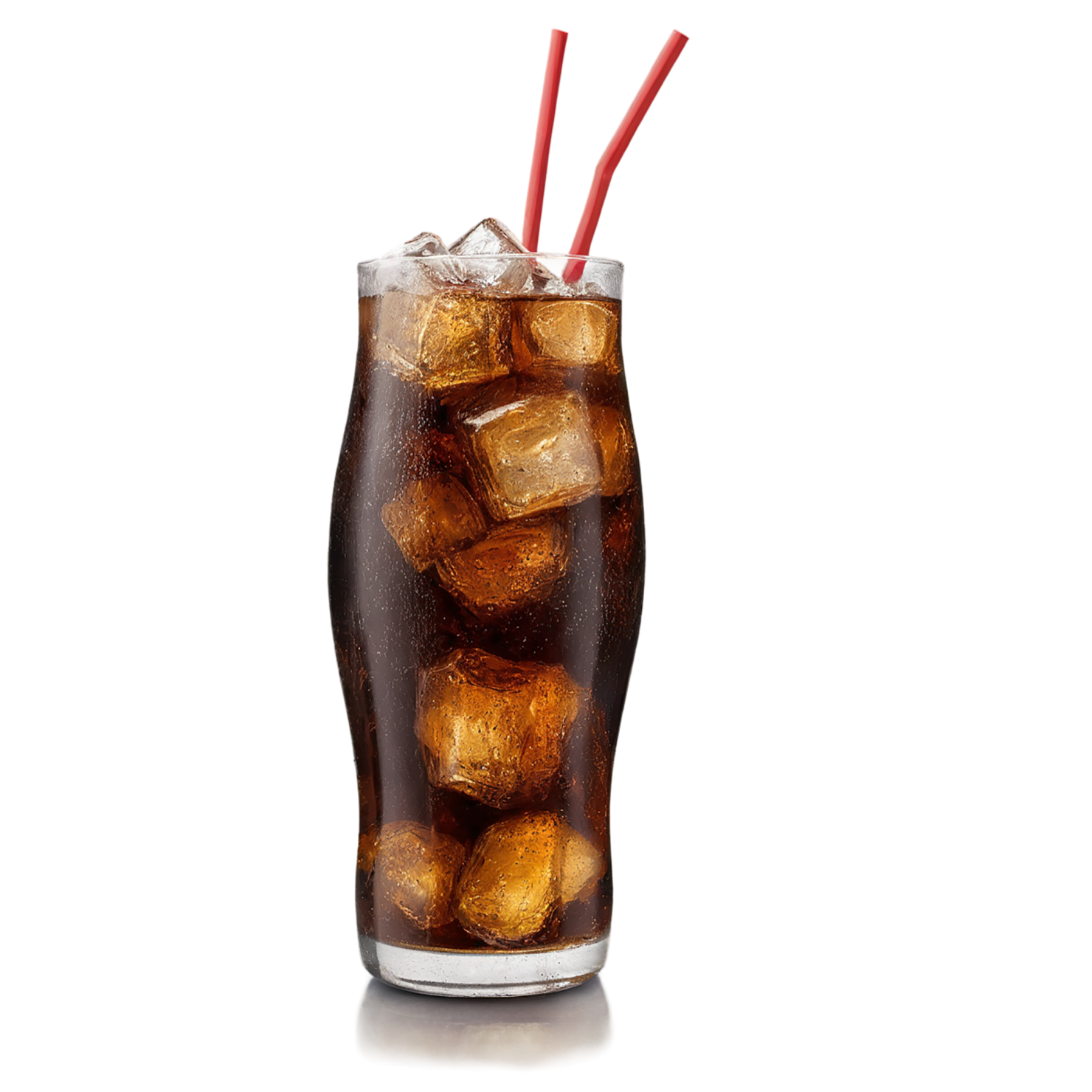 Cup of cola beverage with ice cube isolated on transparent background #2078