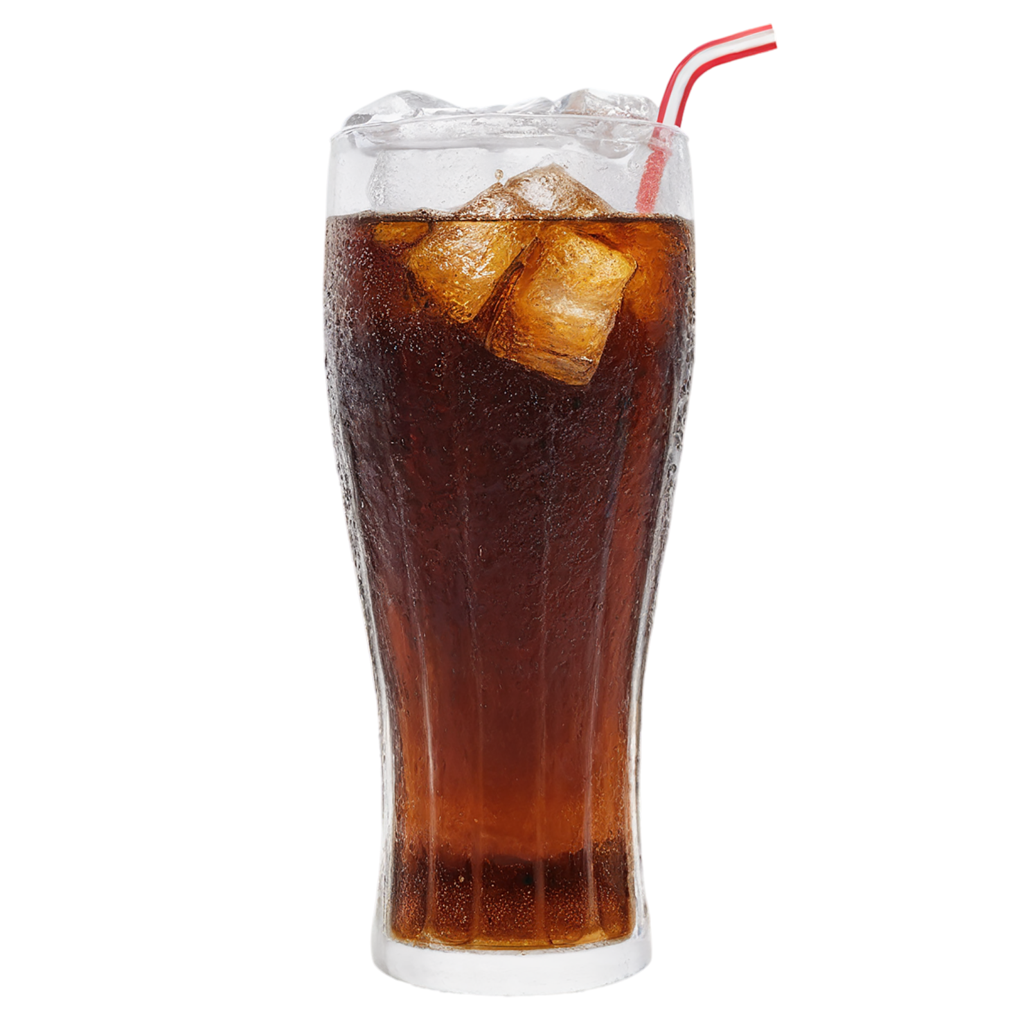 Cup of cola beverage with ice cube isolated on transparent background #2080
