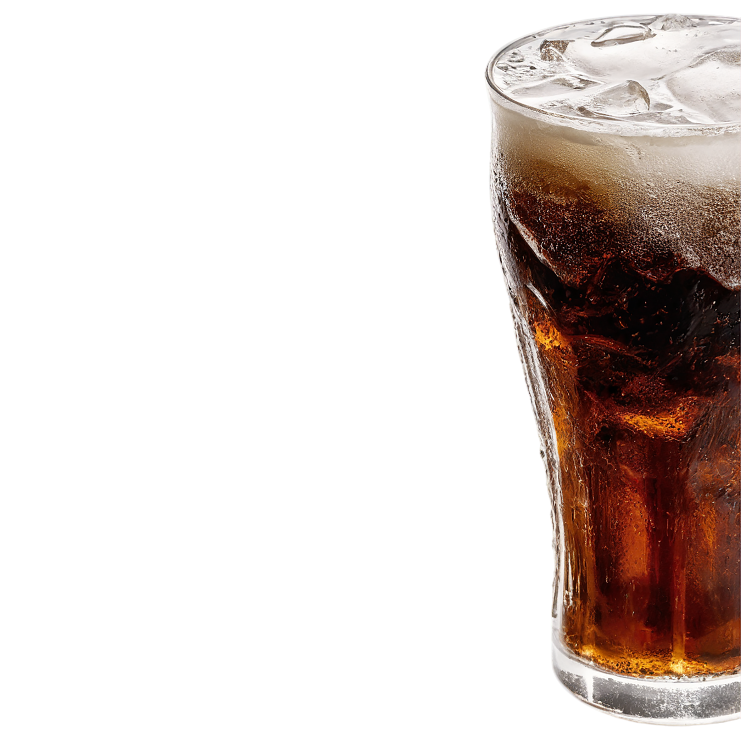 Cup of cola beverage with ice cube isolated on transparent background #2081