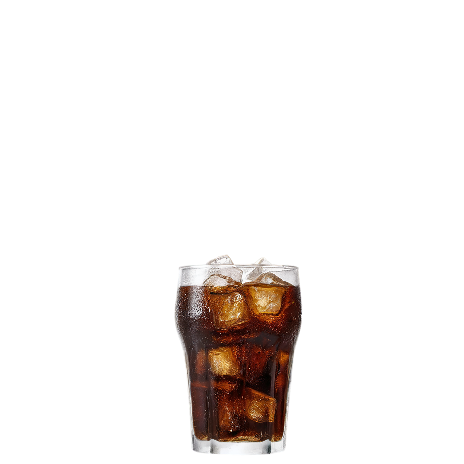Cup of cola beverage with ice cube isolated on transparent background #2082