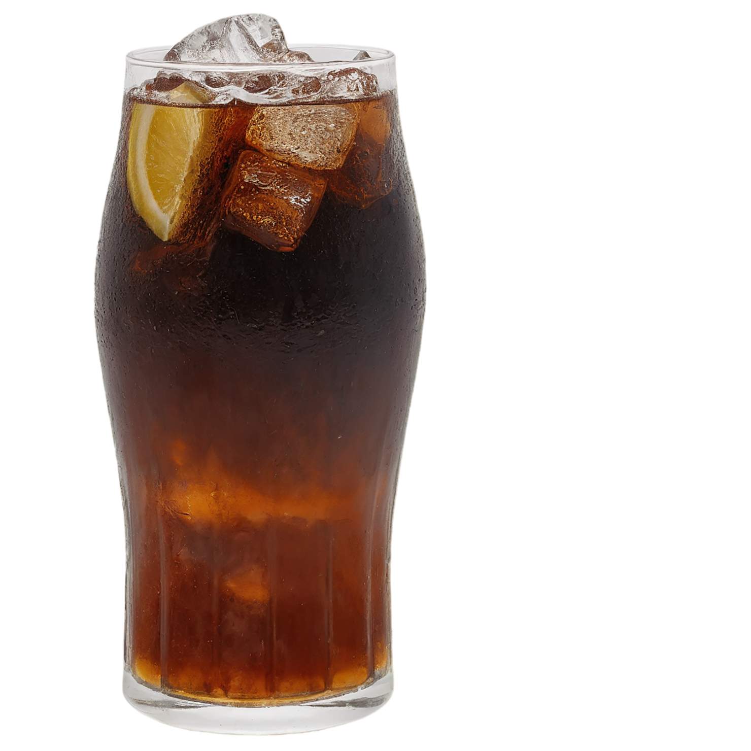 Cup of cola beverage with ice cube isolated on transparent background #2083