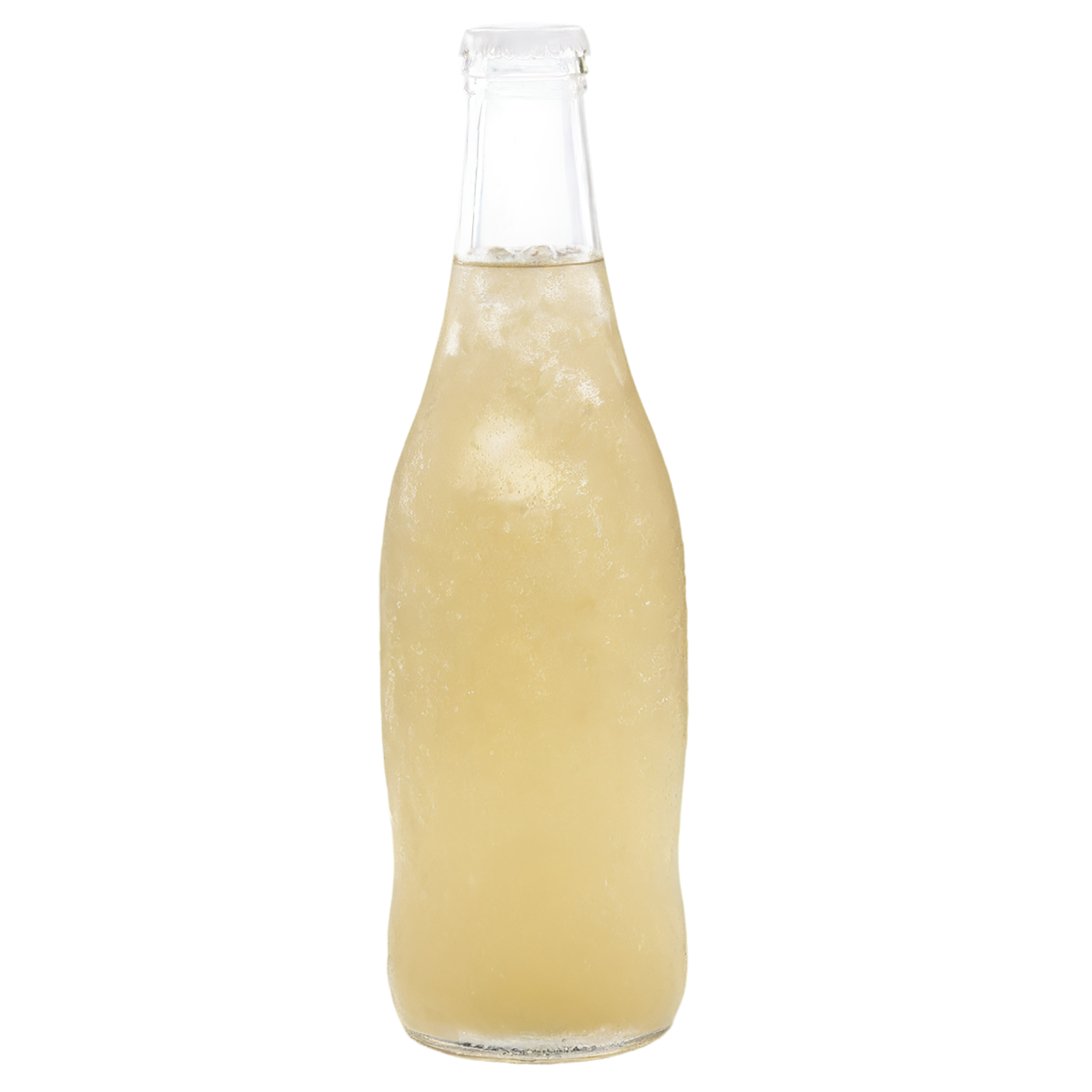 Glass of ginger ale beverage with ice cube isolated on transparent background #2133