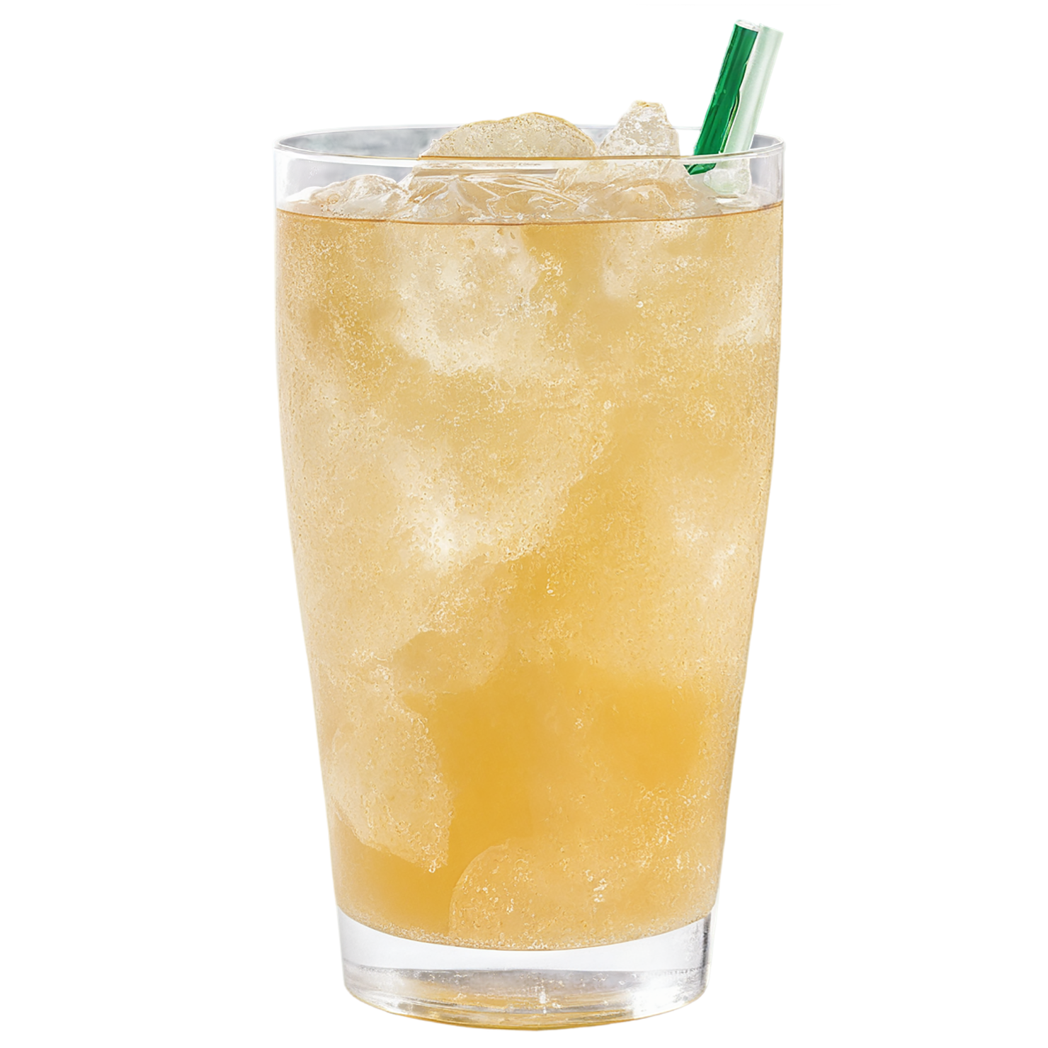 Glass of ginger ale beverage with ice cube isolated on transparent background #2144