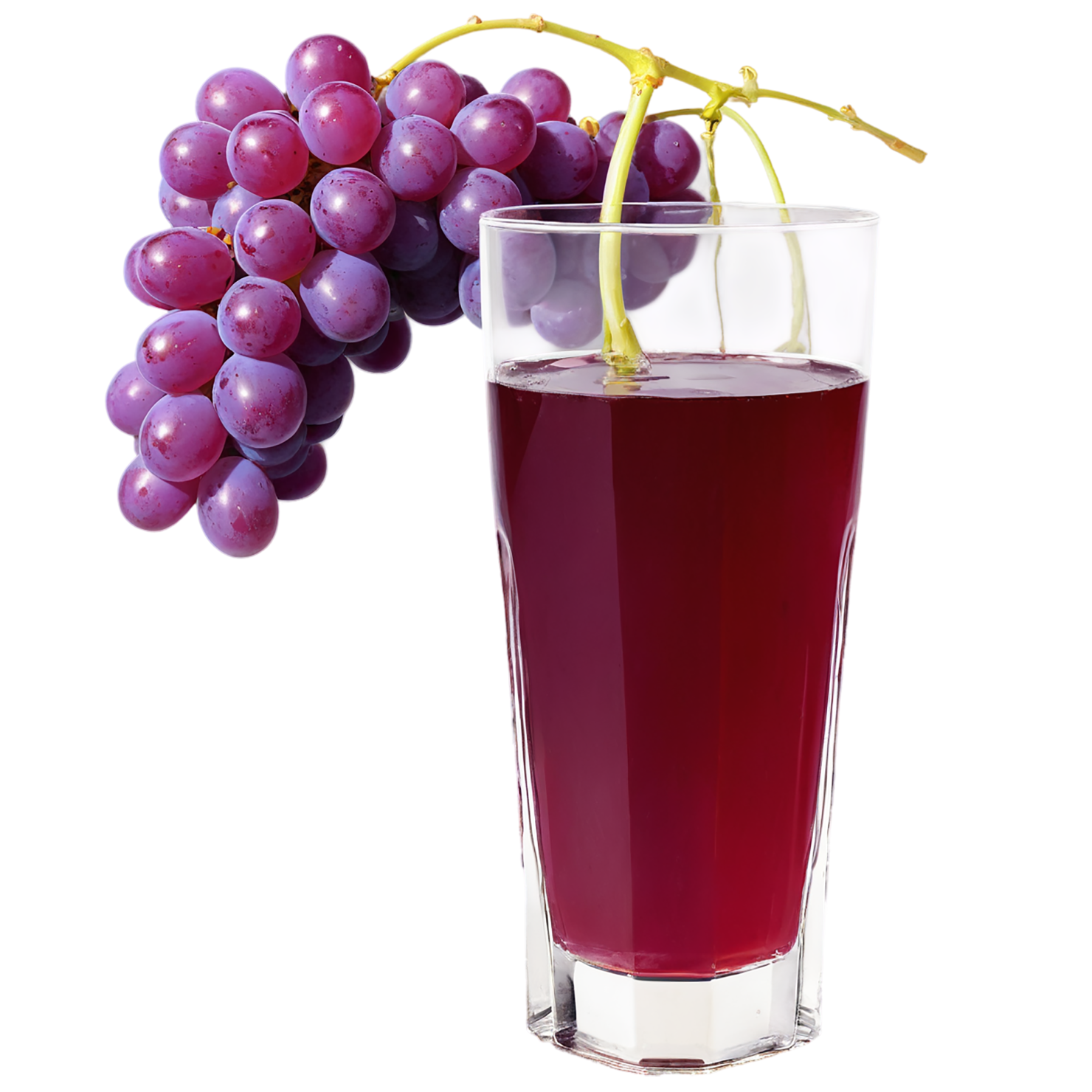 Glass of grape juice beverage isolated on transparent background #2154