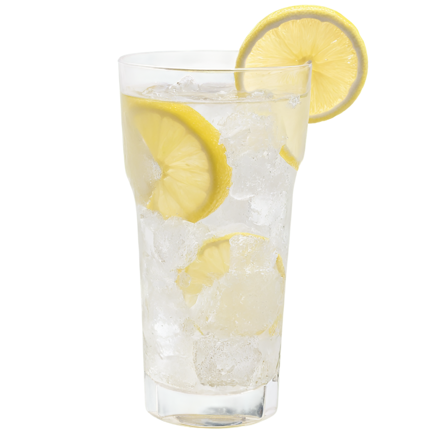 Glass of Lemonade with ice cube beverage isolated on transparent background #2295