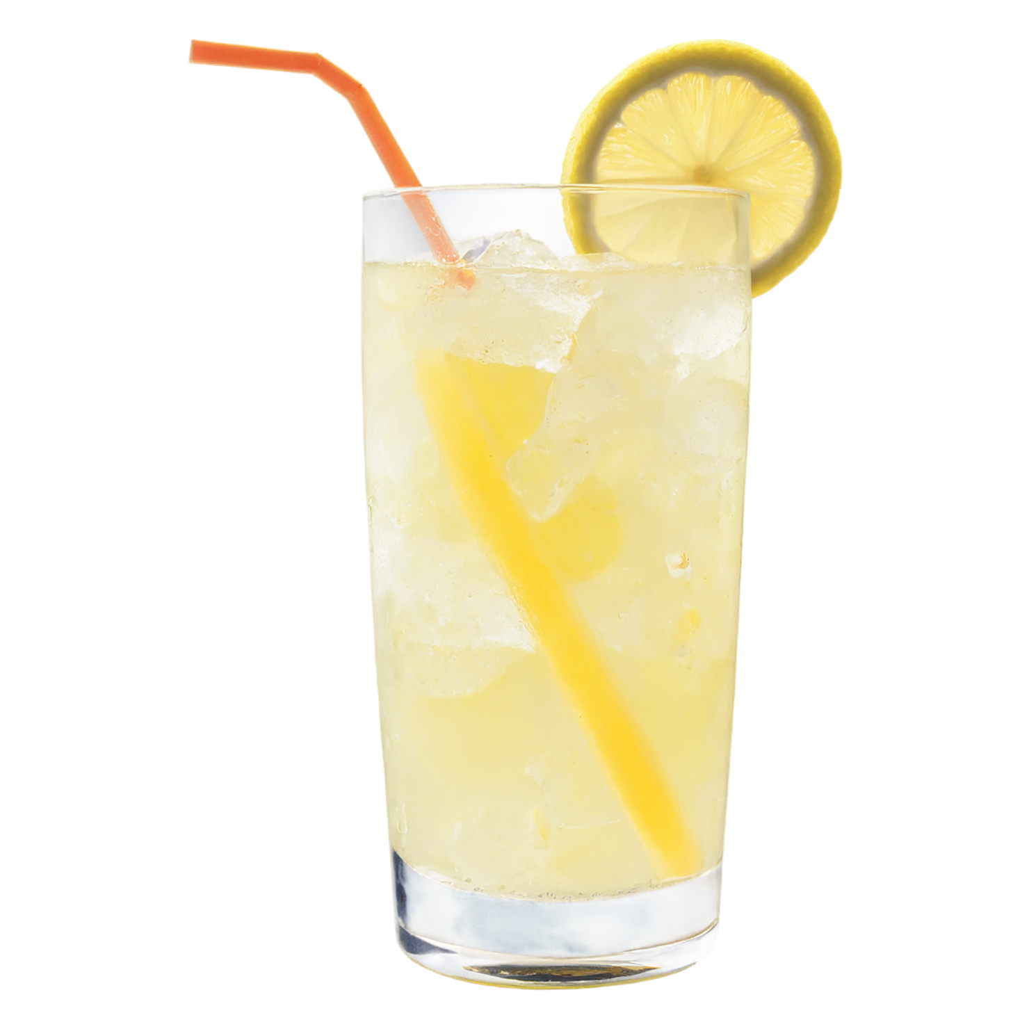 Glass of Lemonade with ice cube beverage isolated on transparent background #2296