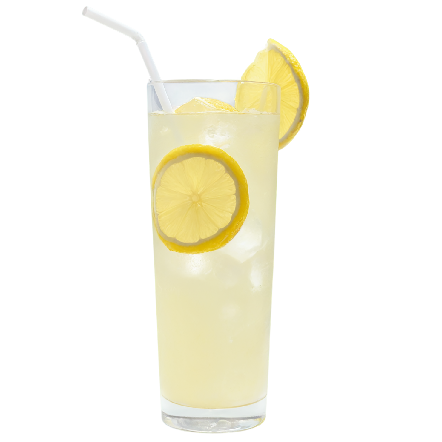 Glass of Lemonade with ice cube beverage isolated on transparent background #2299