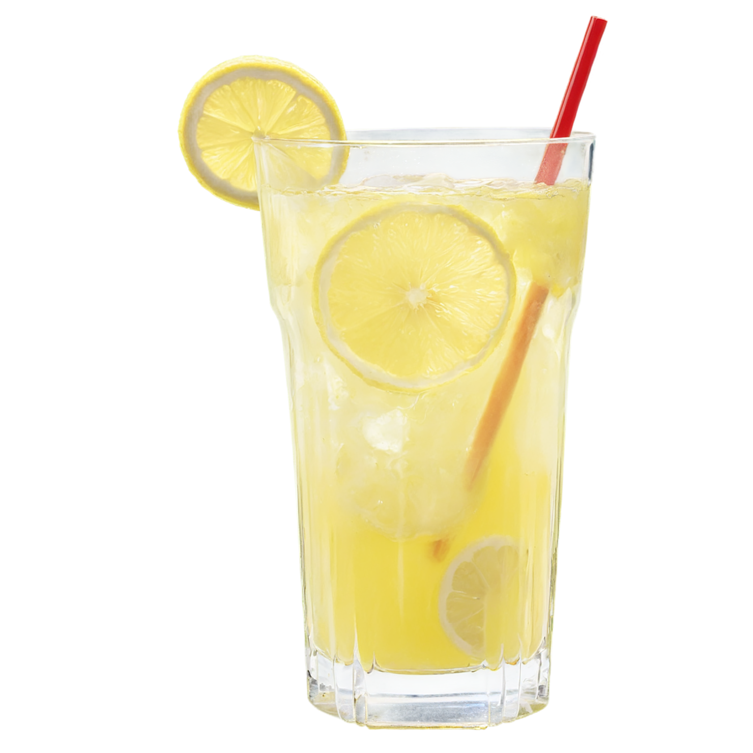 Glass of Lemonade with ice cube beverage isolated on transparent background #2300