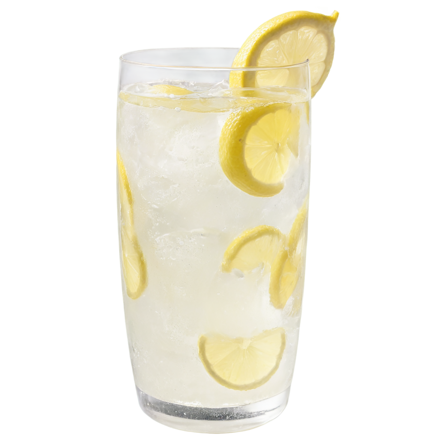 Glass of Lemonade with ice cube beverage isolated on transparent background #2302