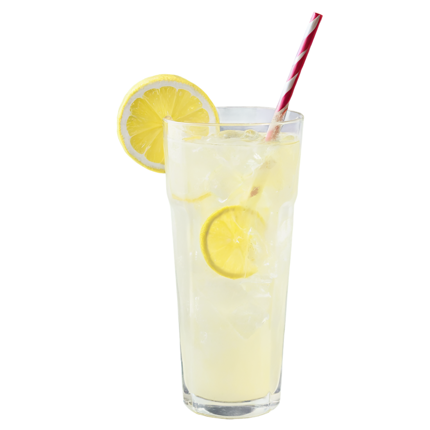 Glass of Lemonade with ice cube beverage isolated on transparent background #2304