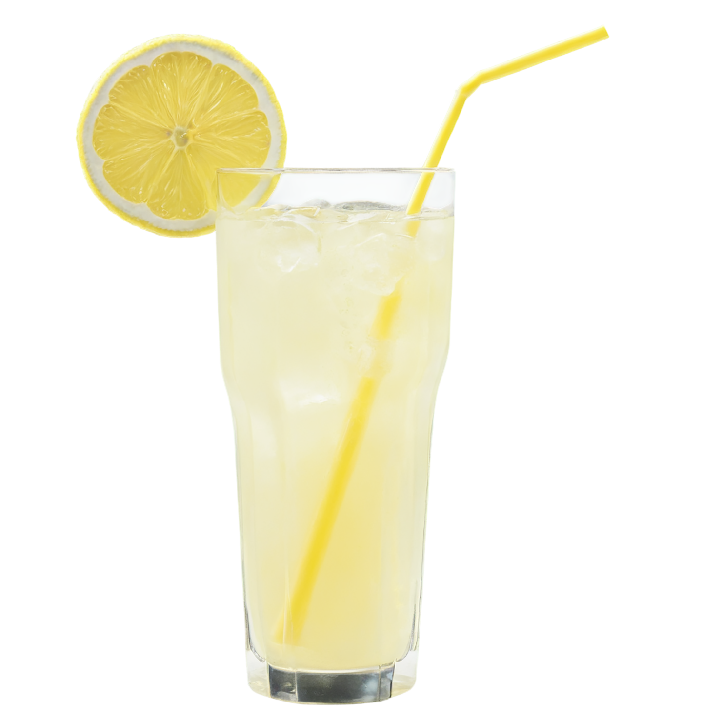 Glass of Lemonade with ice cube beverage isolated on transparent background #2305