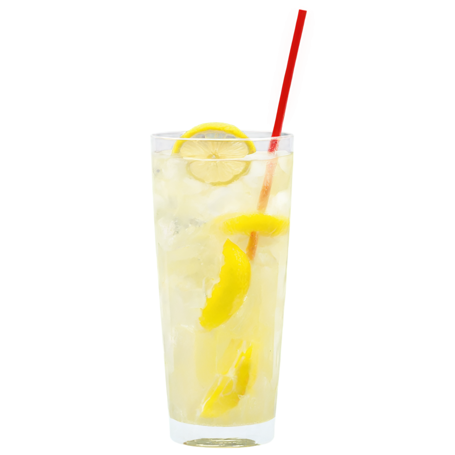 Glass of Lemonade with ice cube beverage isolated on transparent background #2310