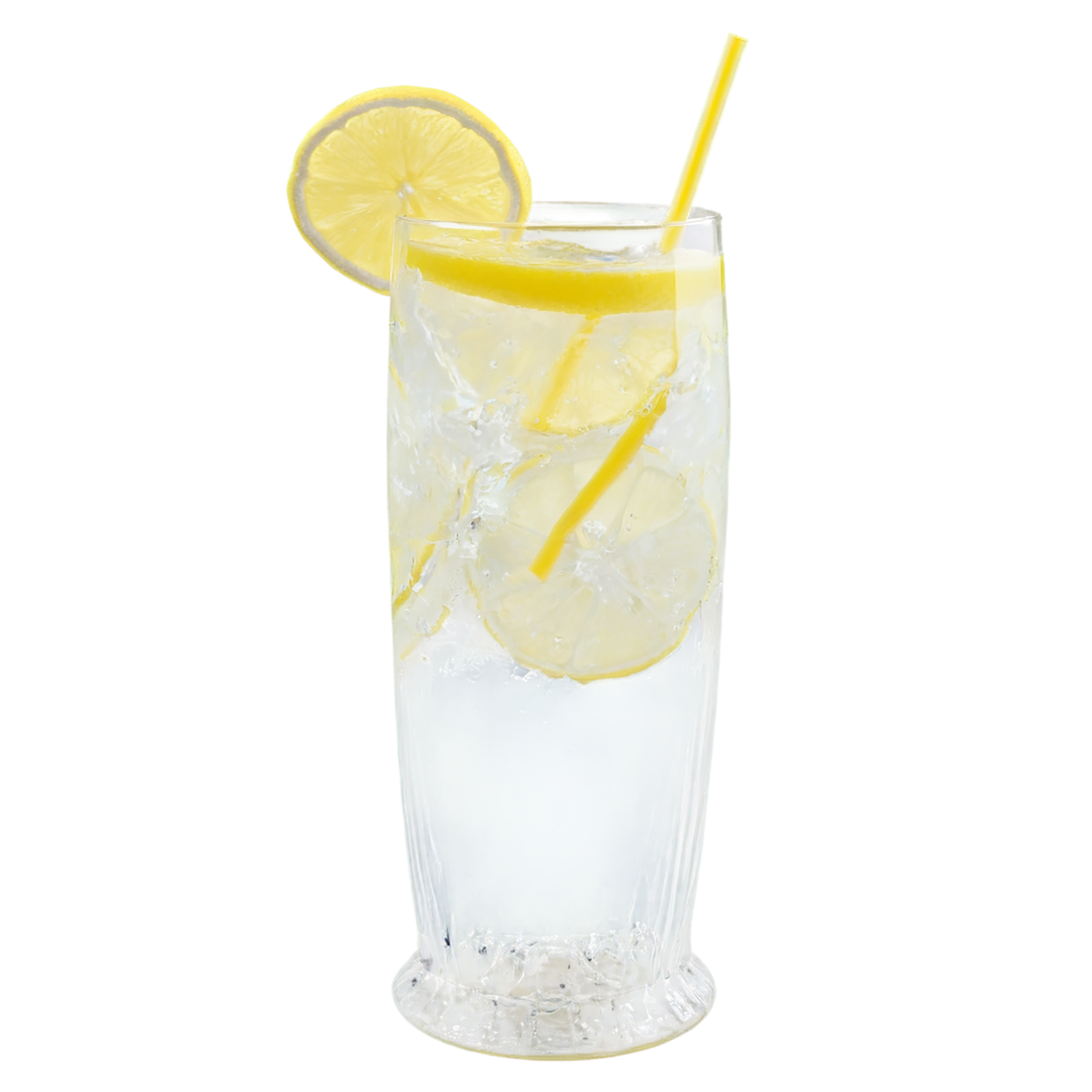 Glass of Lemonade with ice cube beverage isolated on transparent background #2311