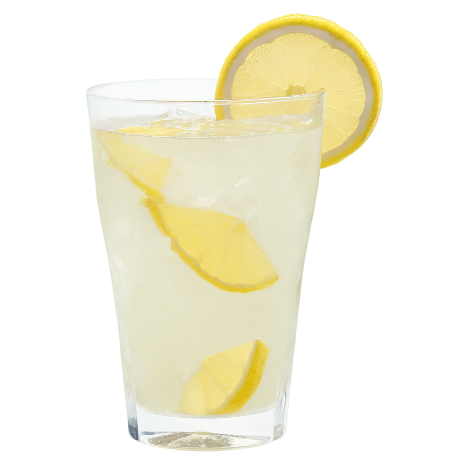 Glass of Lemonade with ice cube beverage isolated on transparent background #2312