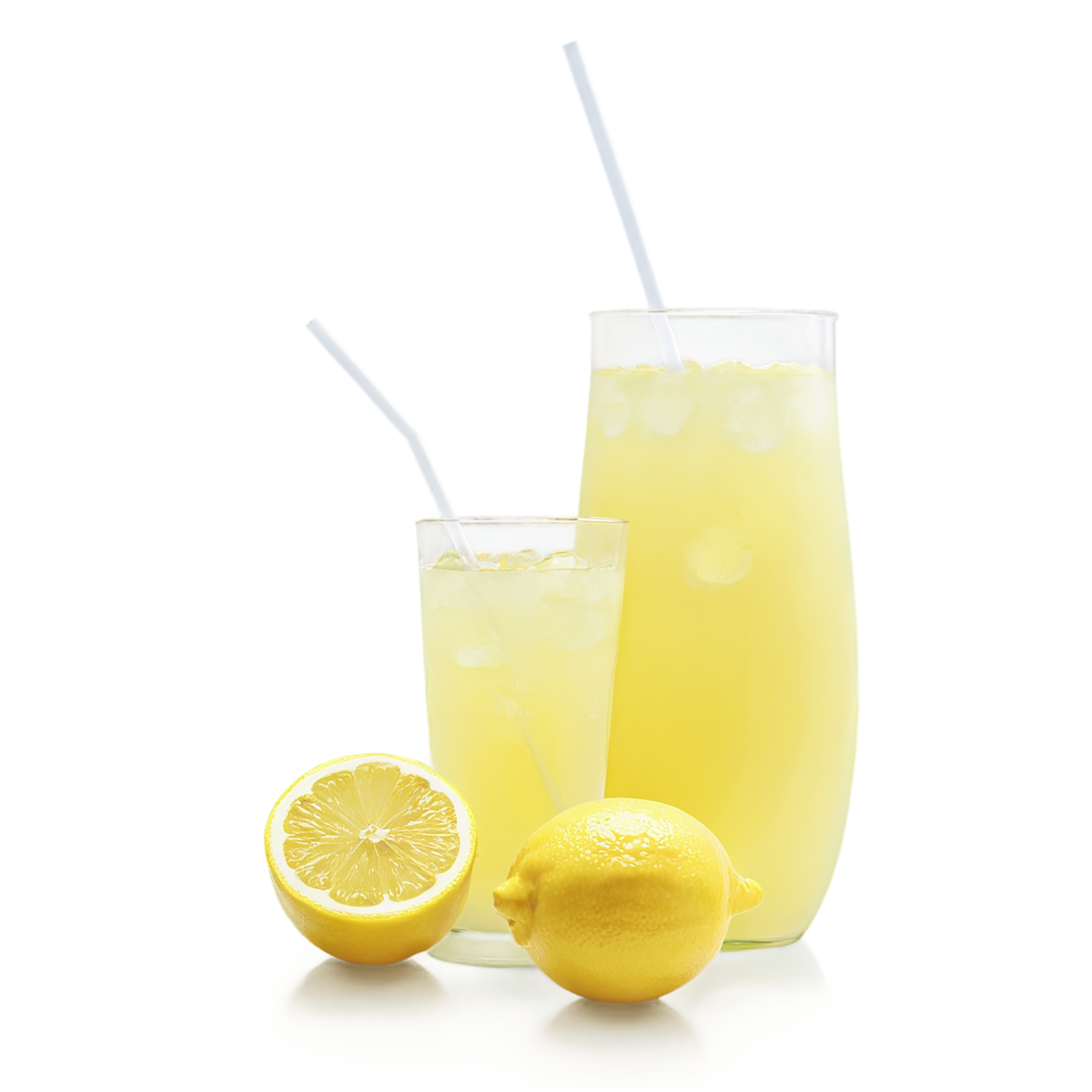 Glass of Lemonade with ice cube beverage isolated on transparent background #2315