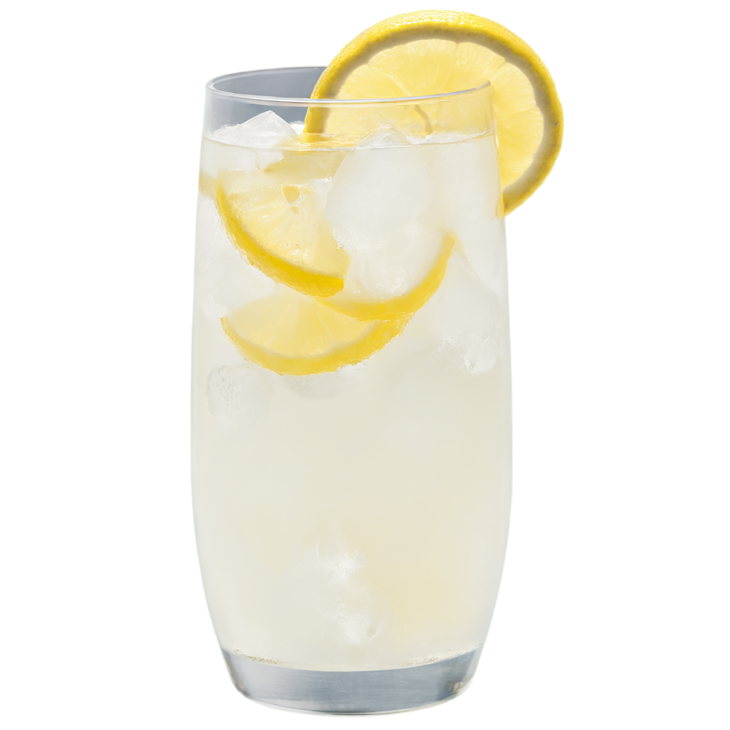 Glass of Lemonade with ice cube beverage isolated on transparent background #2317