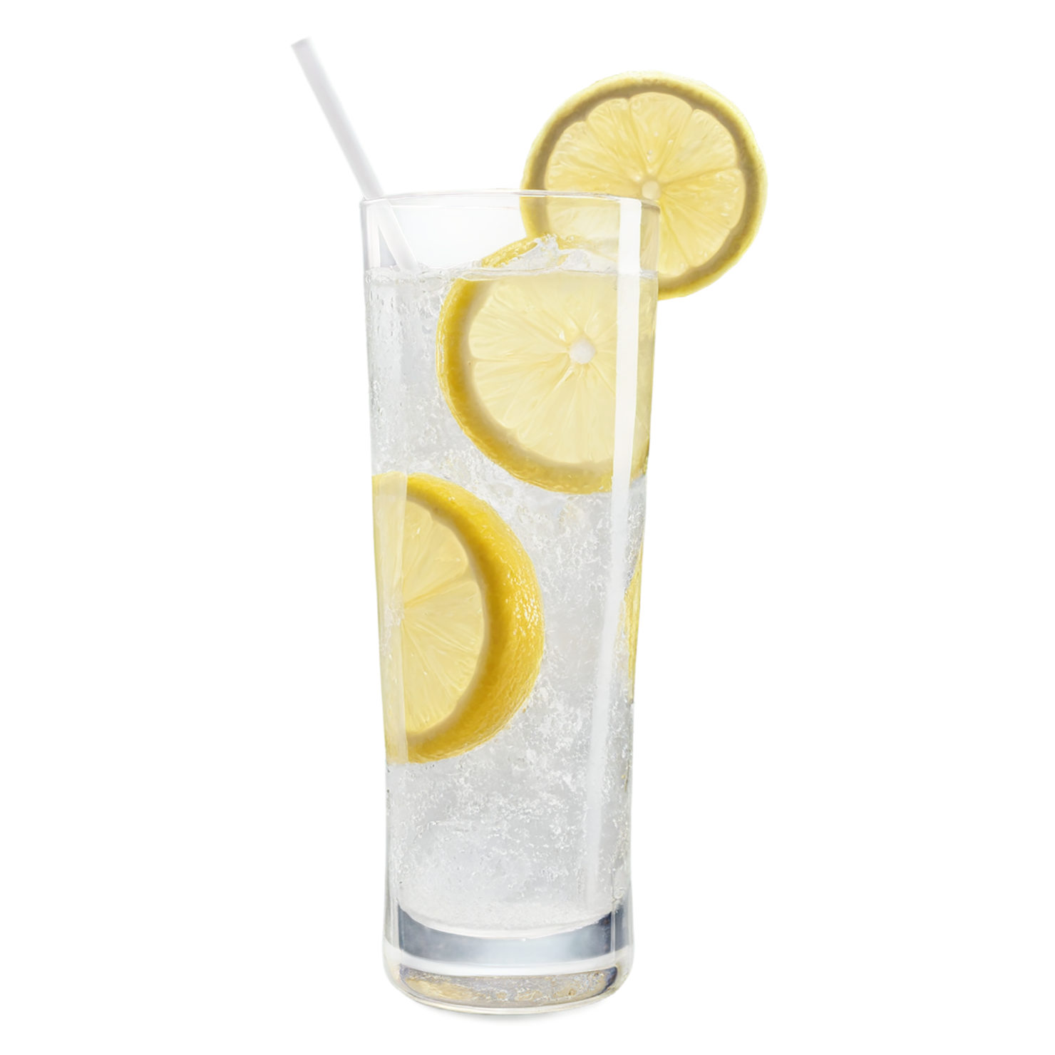 Glass of Lemonade with ice cube beverage isolated on transparent background #2318