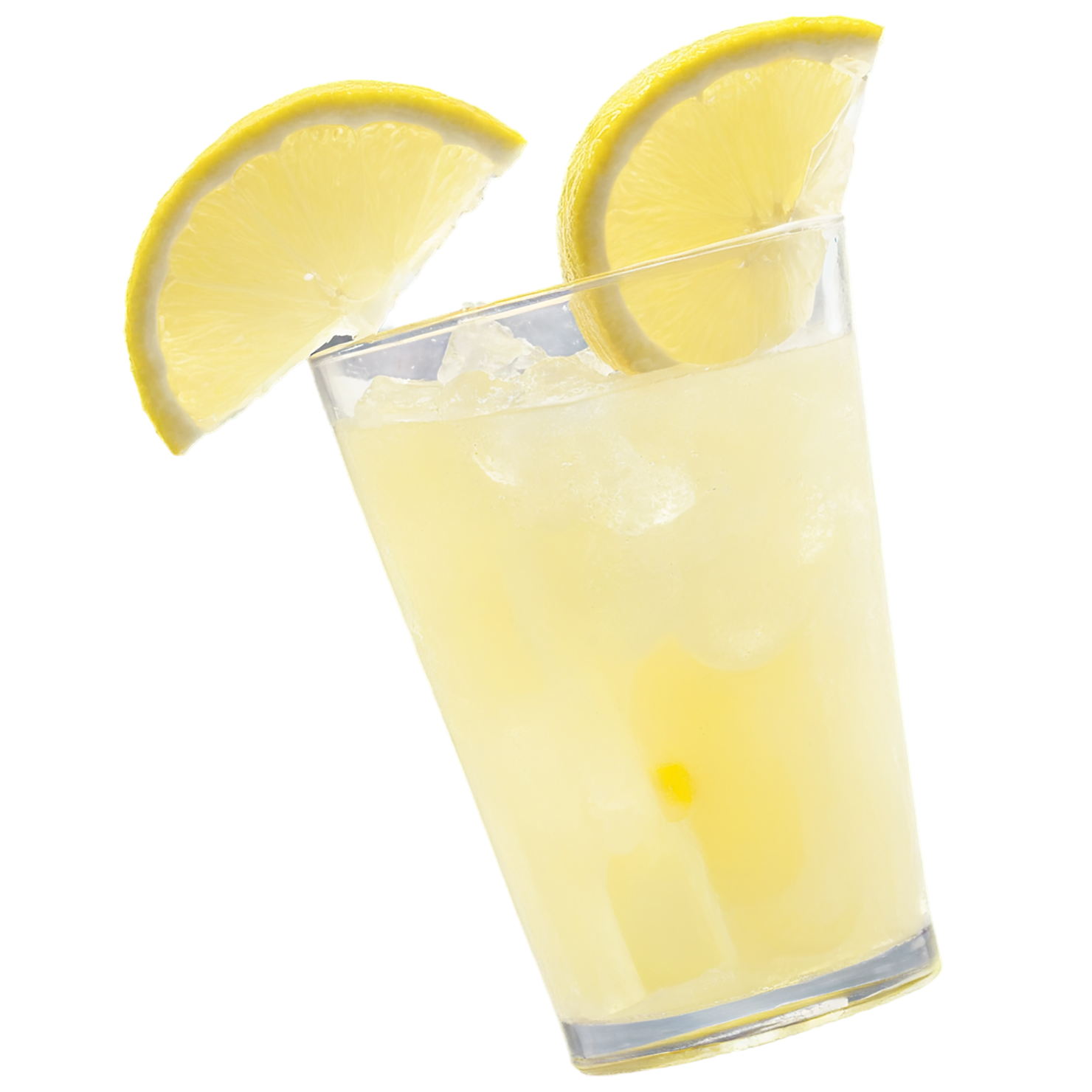 Glass of Lemonade with ice cube beverage isolated on transparent background #2321