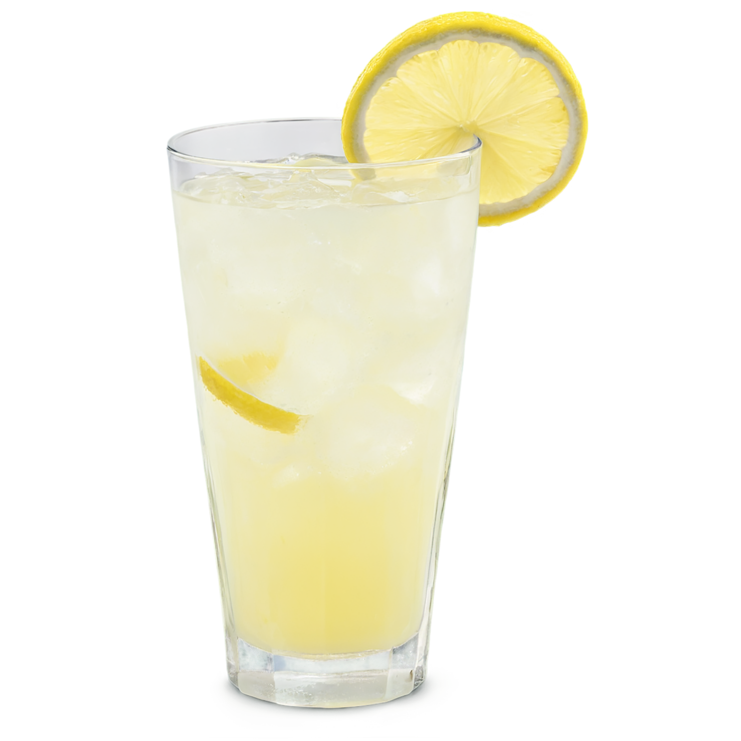 Glass of Lemonade with ice cube beverage isolated on transparent background #2322